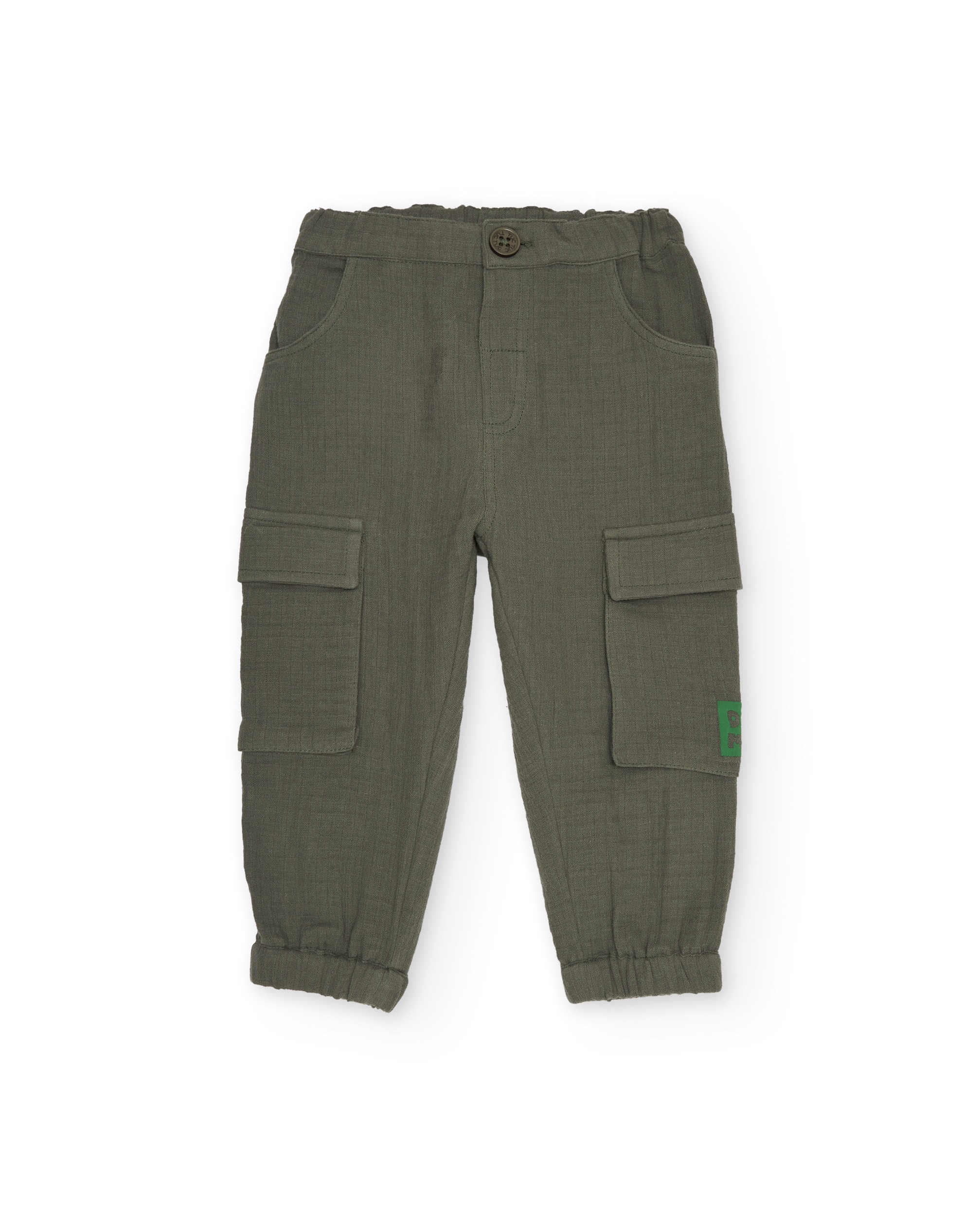 Calças de Plana com Bolsos Cargo Tuc tuc Verde-militar-1