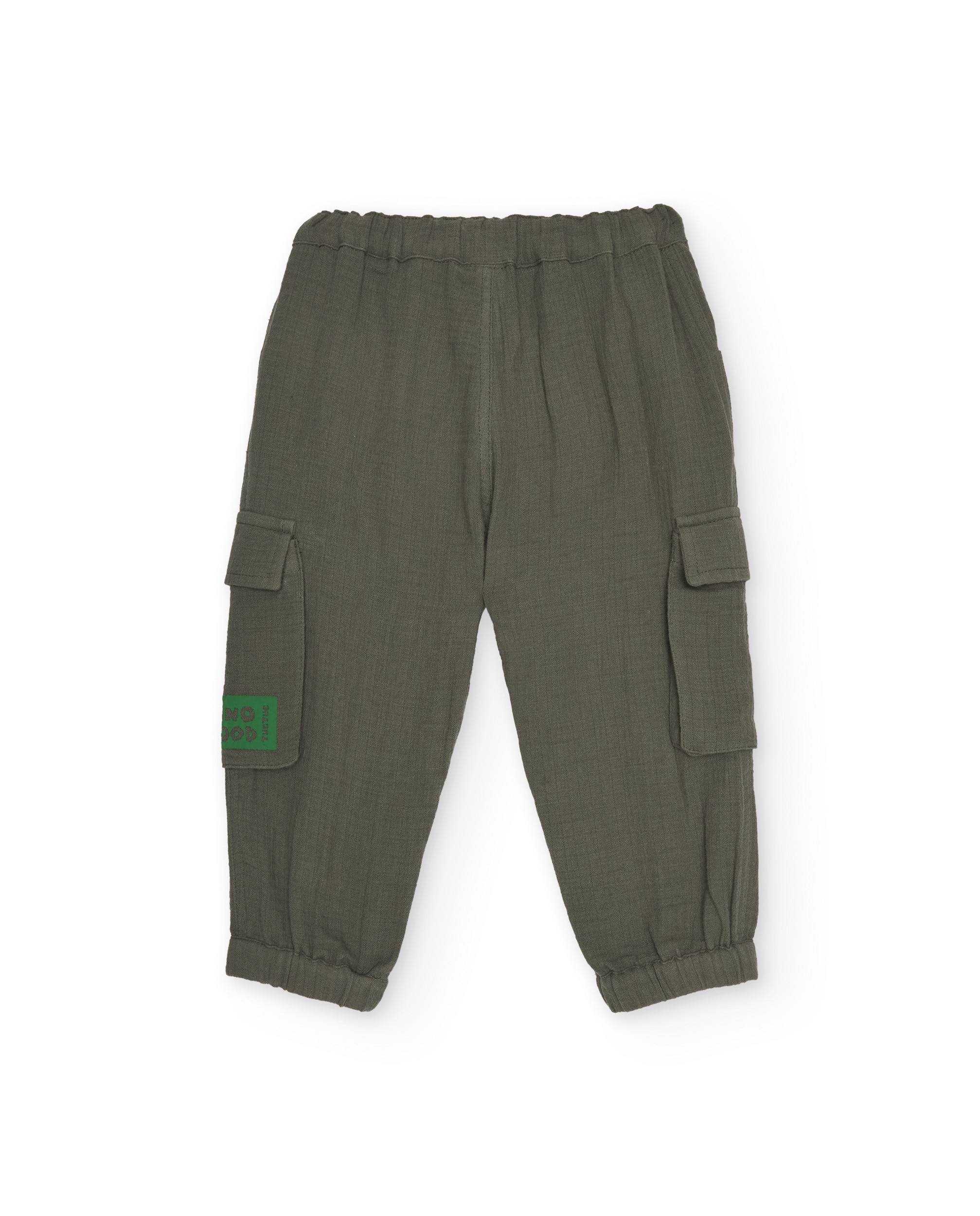 Calças de Plana com Bolsos Cargo Tuc tuc Verde-militar-2