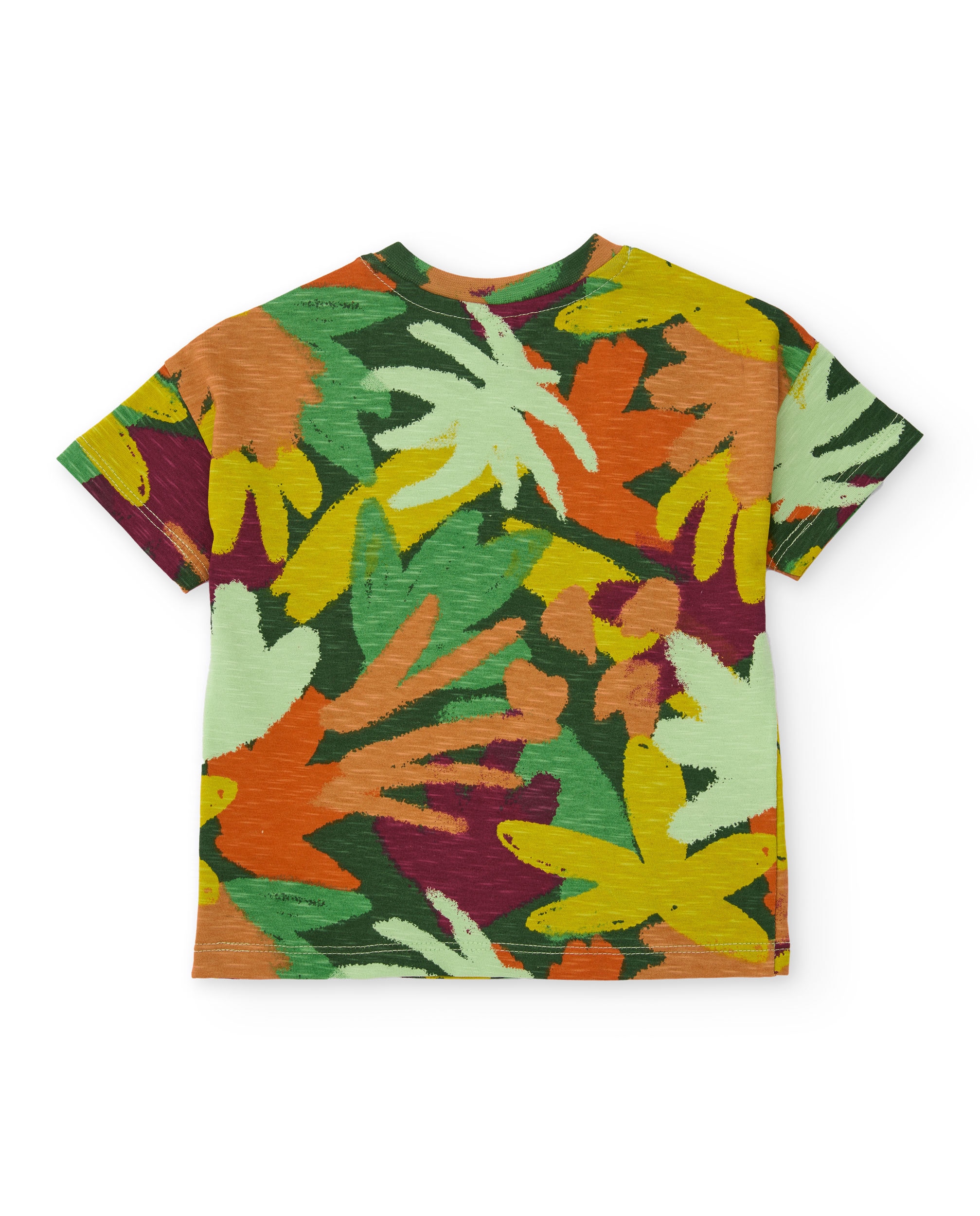 T-shirt Infantil de Malha com Estampado Integral Verde-2