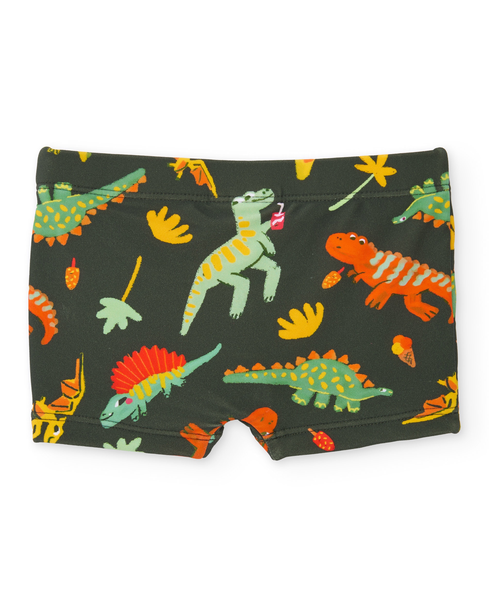 Fato de Banho Infantil de Malha com Estampado Integral Tuc tuc Verde-militar-2