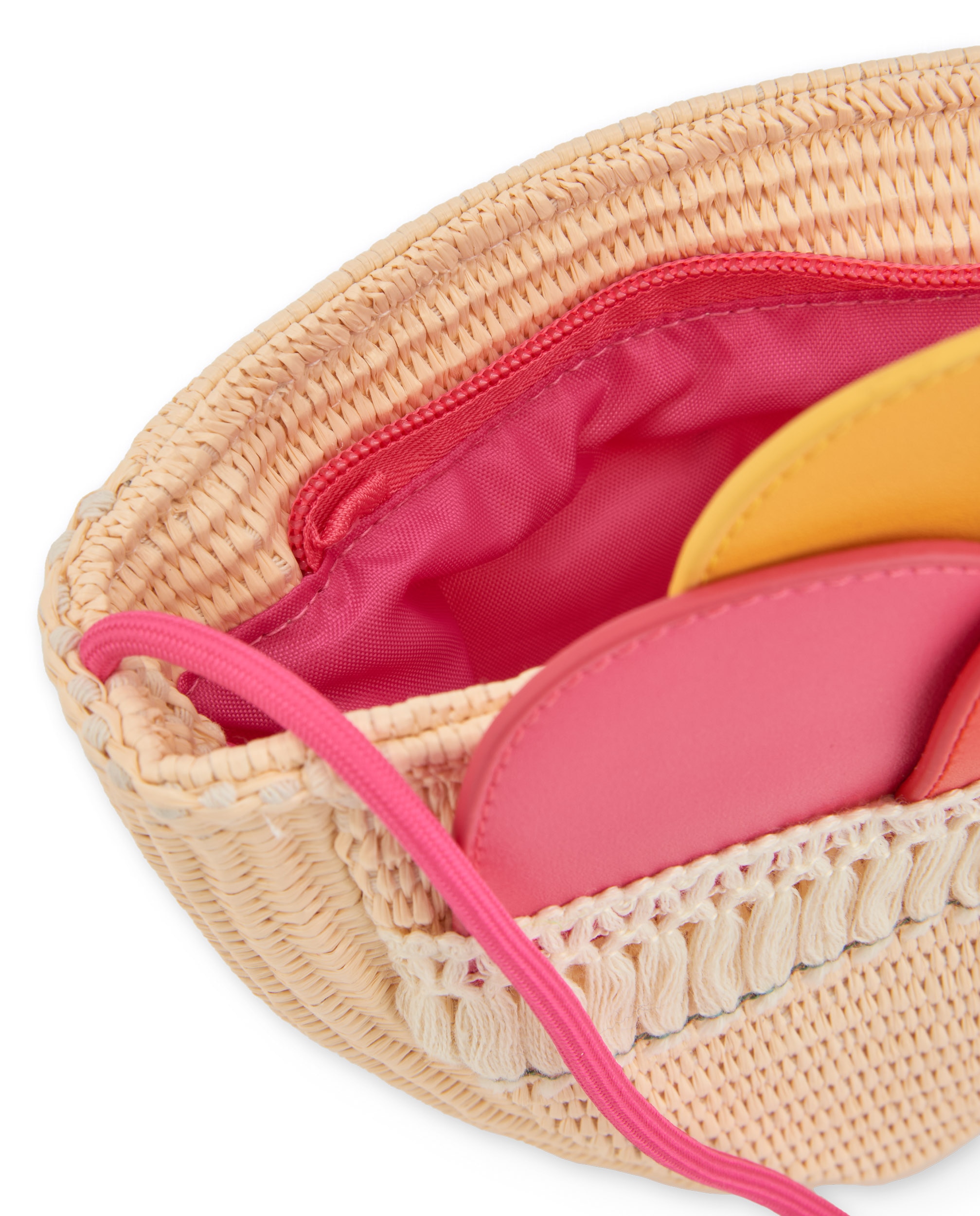 Mochila de Plana com Forma de Cone Tuc tuc Bege/Rosa-4
