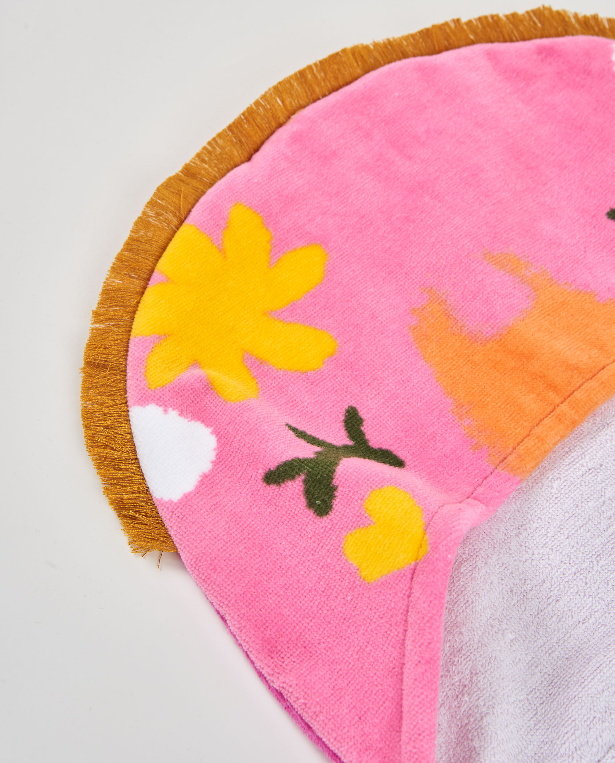 Toalha Infantil de Malha com Capuz Rosa-3