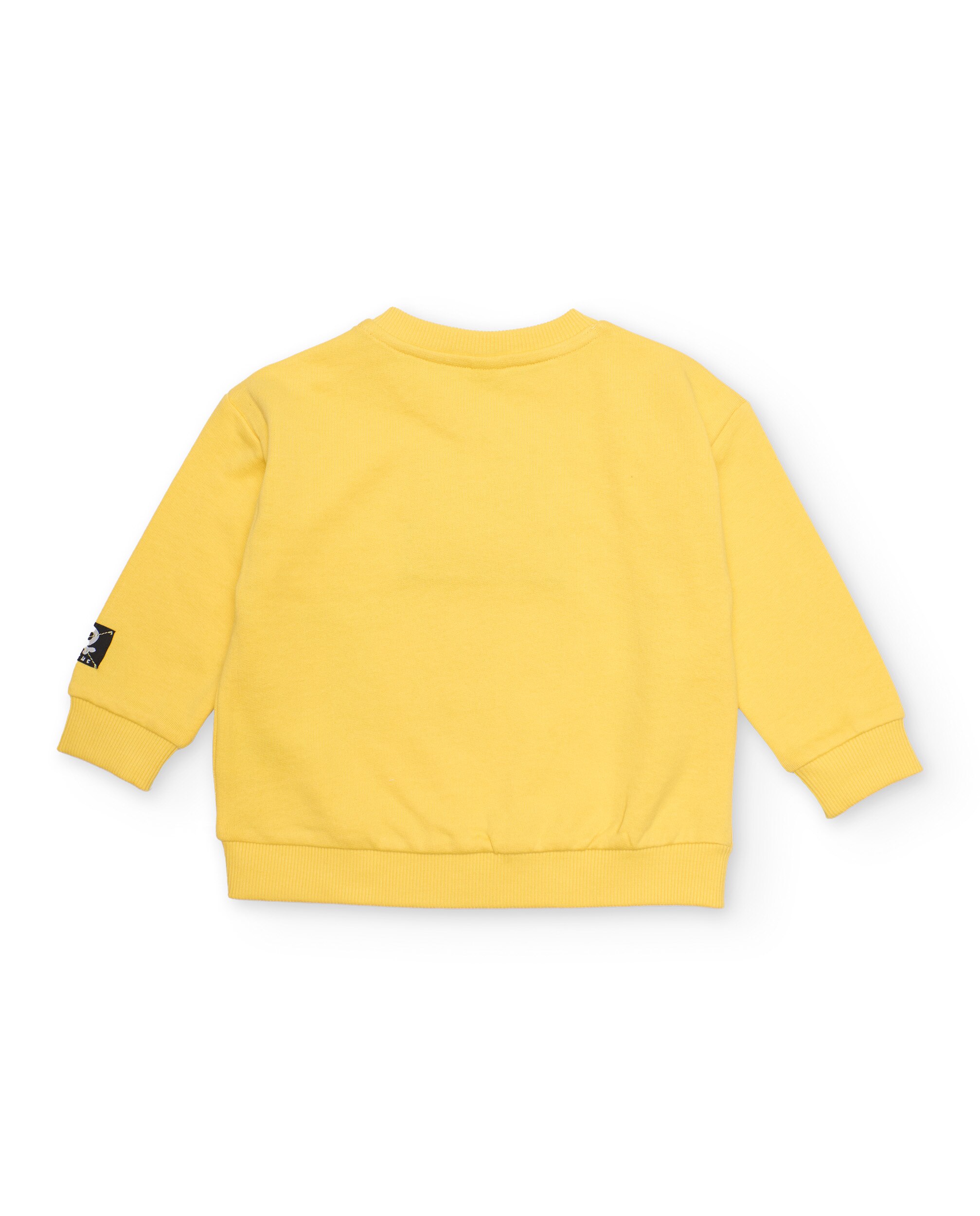 Sweat Infantil de Malha com Detalhe em Relevo Amarelo-2