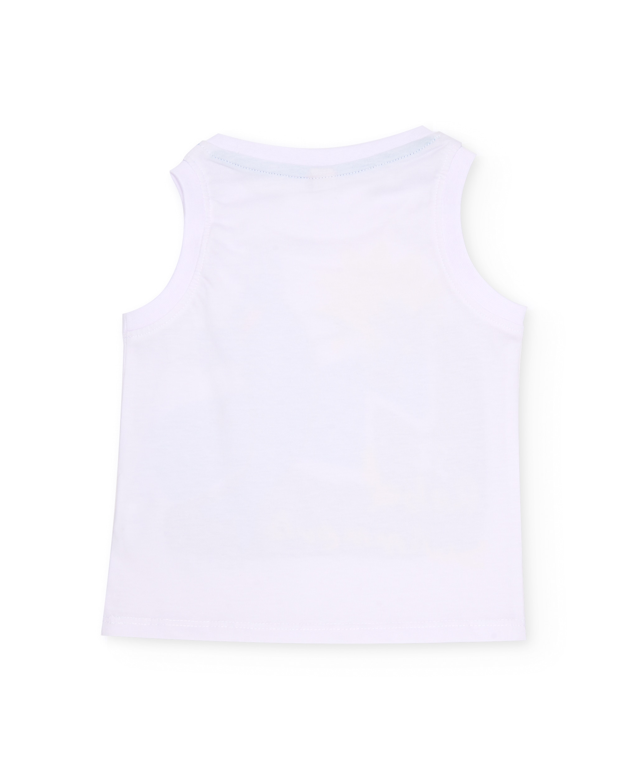 T-shirt Infantil de Malha e de Alças Branco-2
