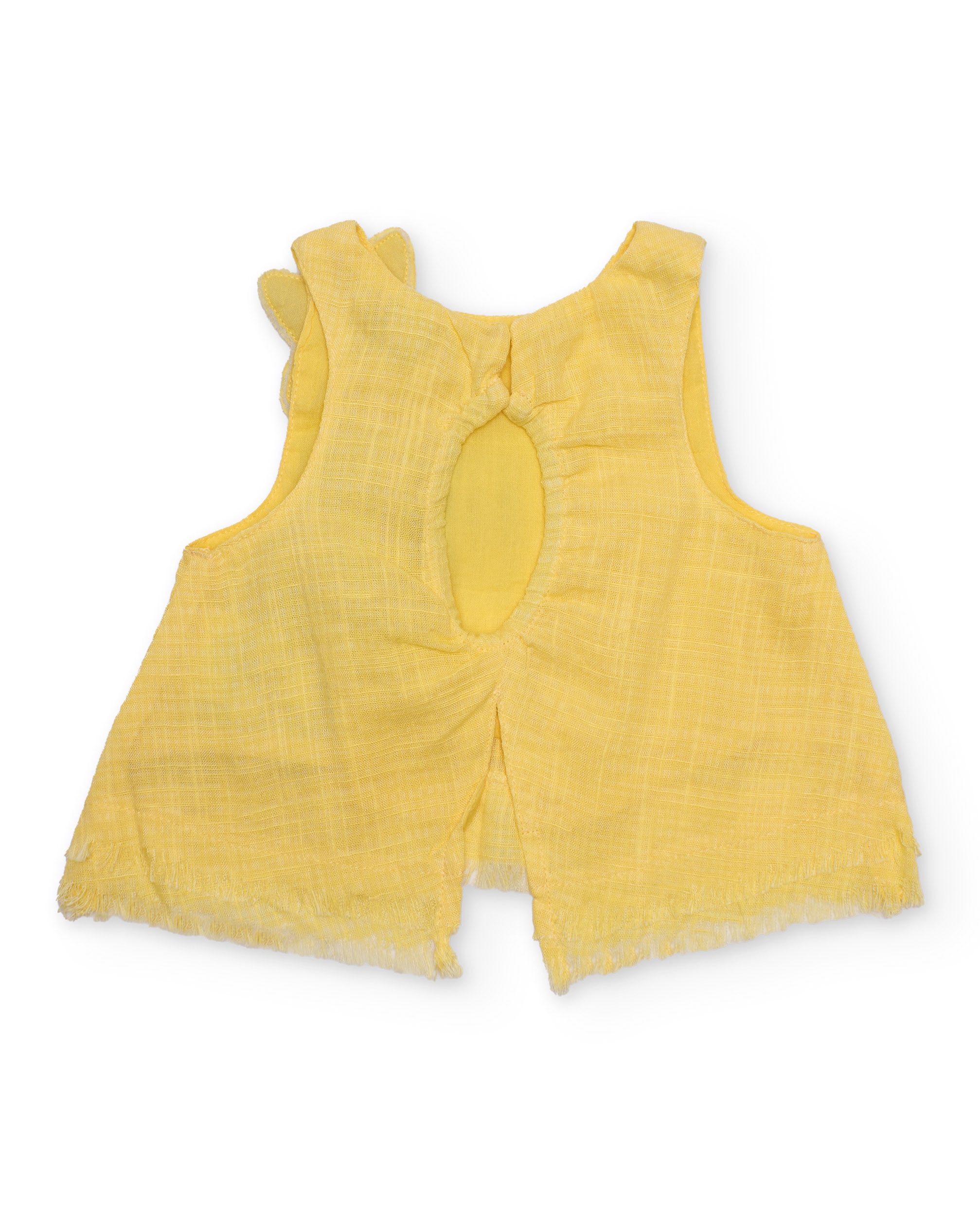 Blusa de Plana com Aplicações Florais Tuc tuc Amarelo-2
