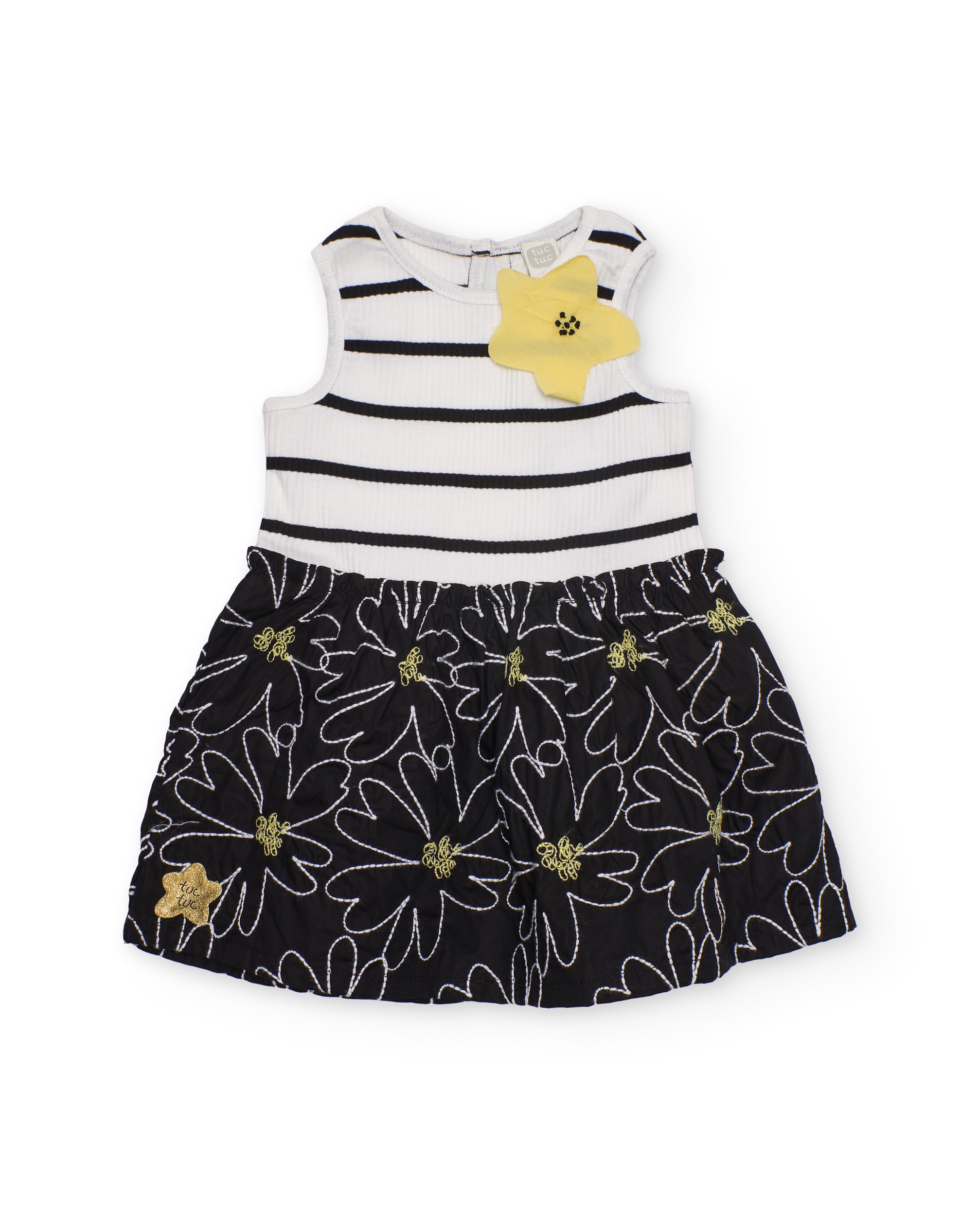 Imagem 0 de Vestido Infantil de Malha e Design Às Riscas