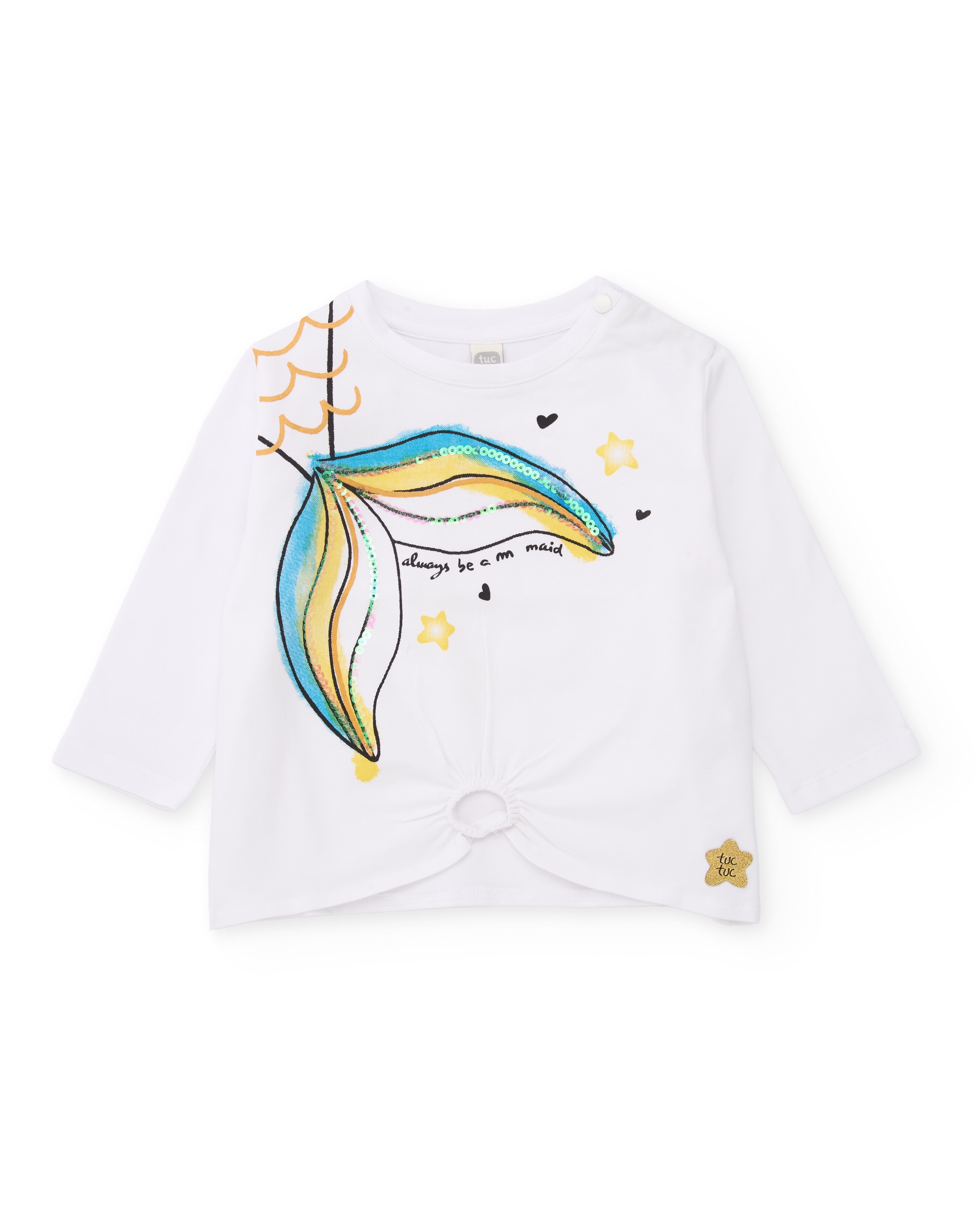 Imagem 0 de T-shirt Infantil de Malha com Detalhes Brilhantes