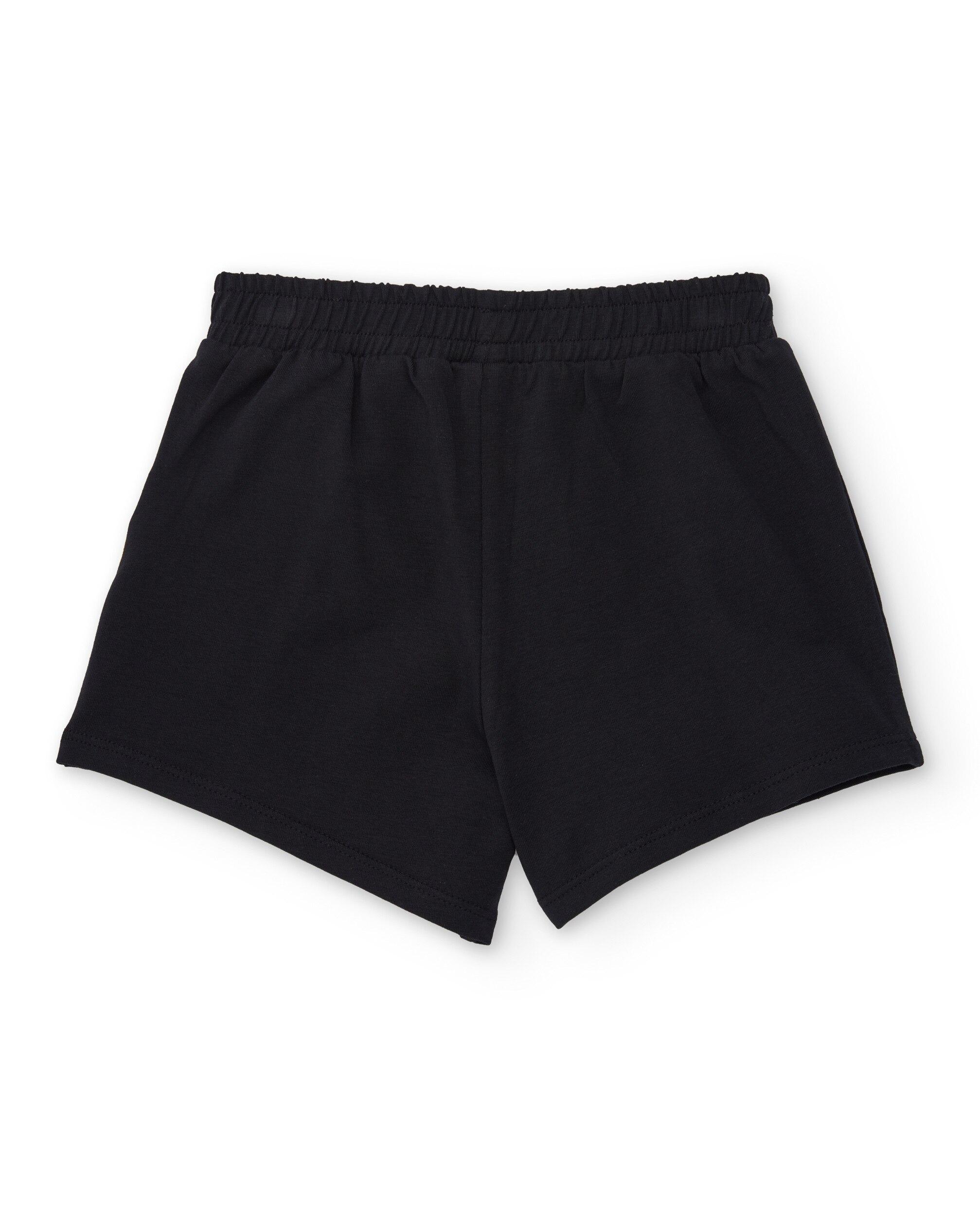Shorts Infantil de Malha com Adornos Ondulados Preto-2