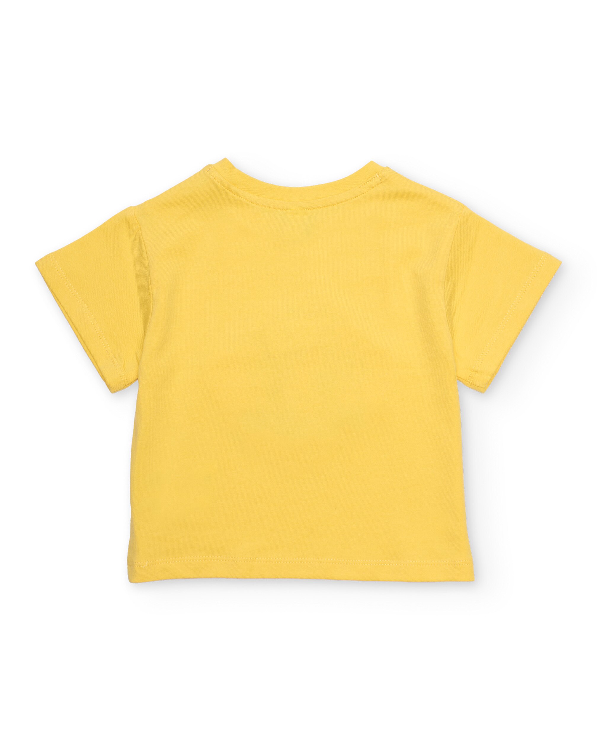 Conjunto Infantil de Malha com Detalhes em Lantejoulas Amarelo-4
