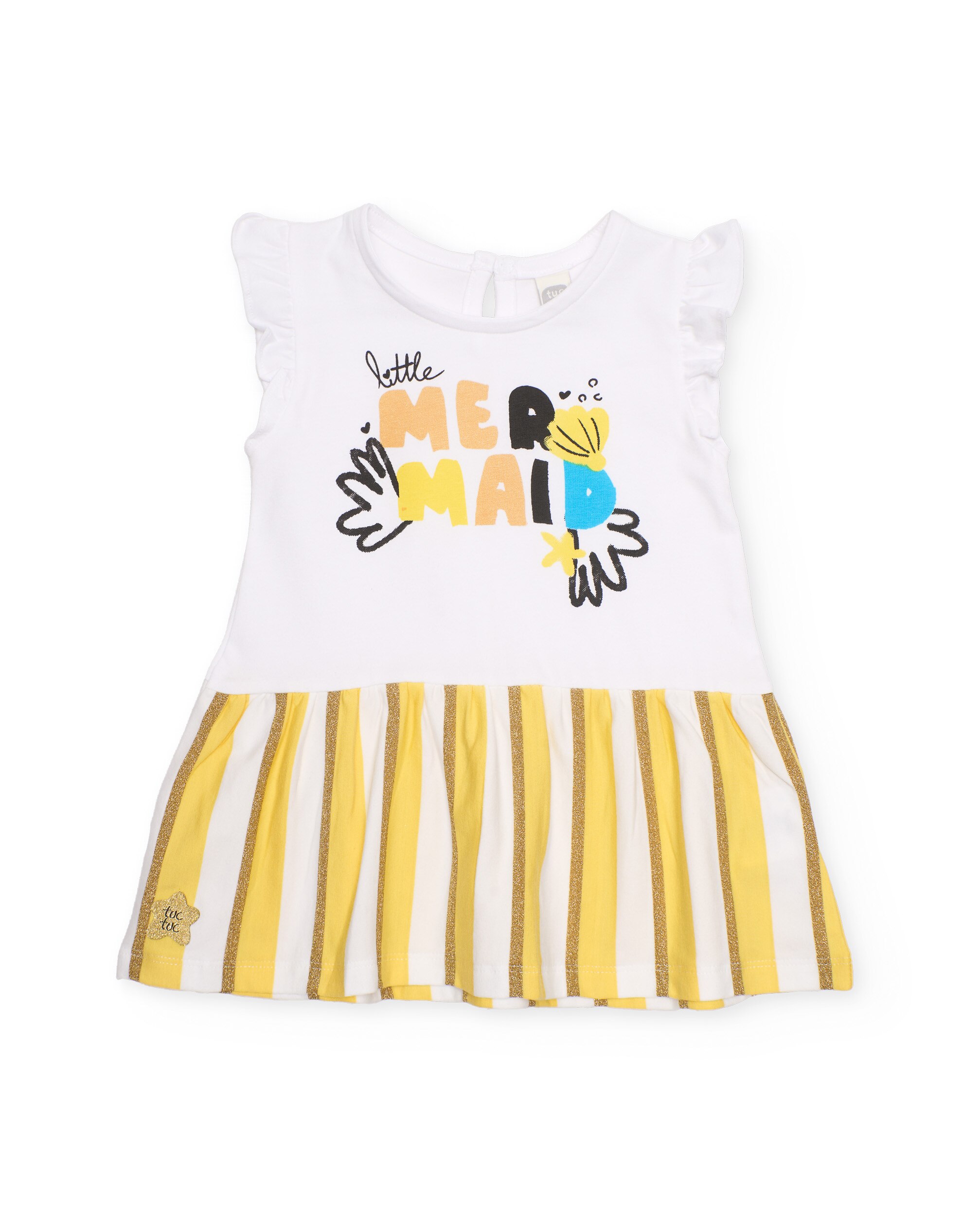 Imagem 0 de Vestido Infantil de Malha com Franjas Verticais