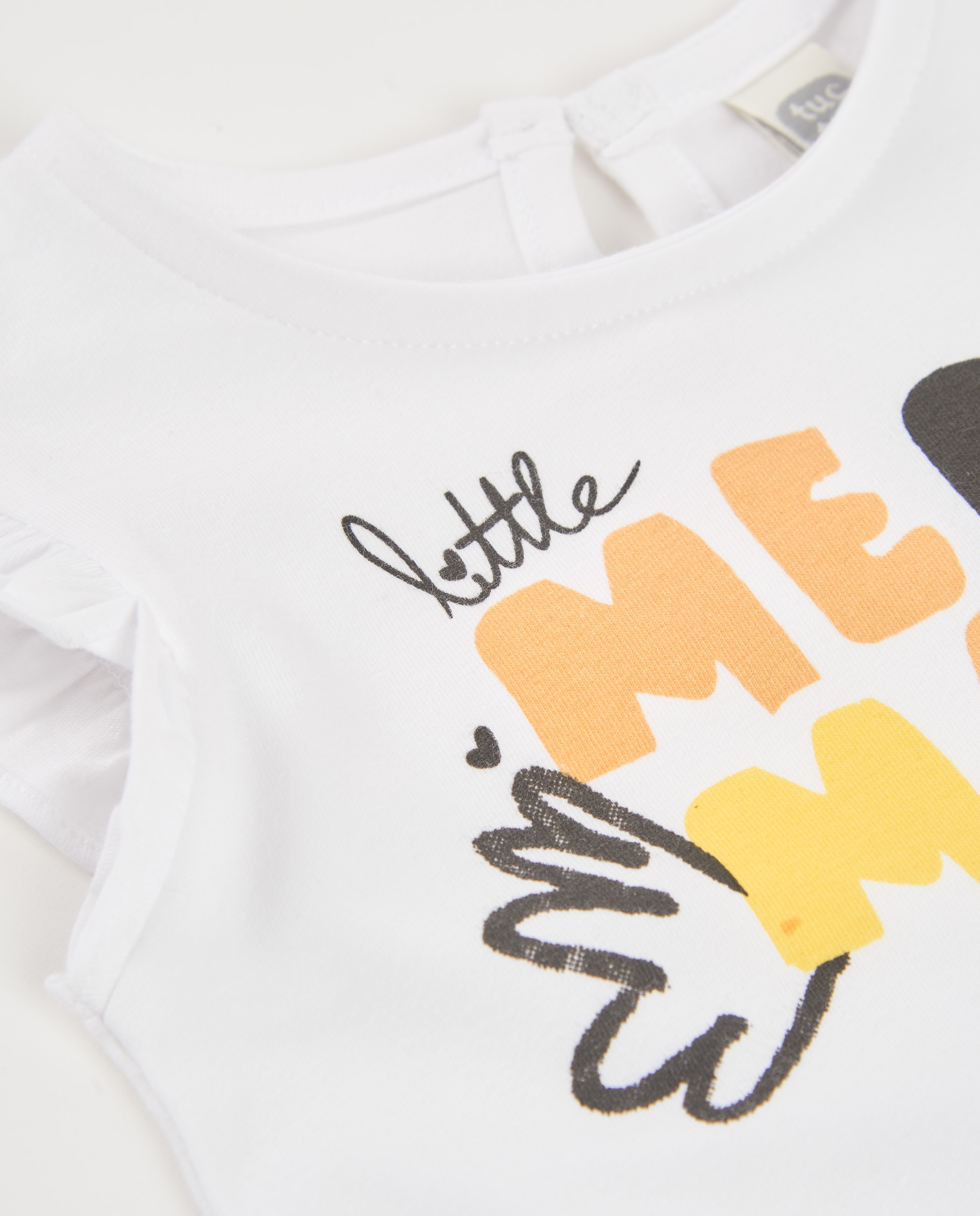 Vestido Infantil de Malha com Franjas Verticais Tuc tuc Amarelo-3