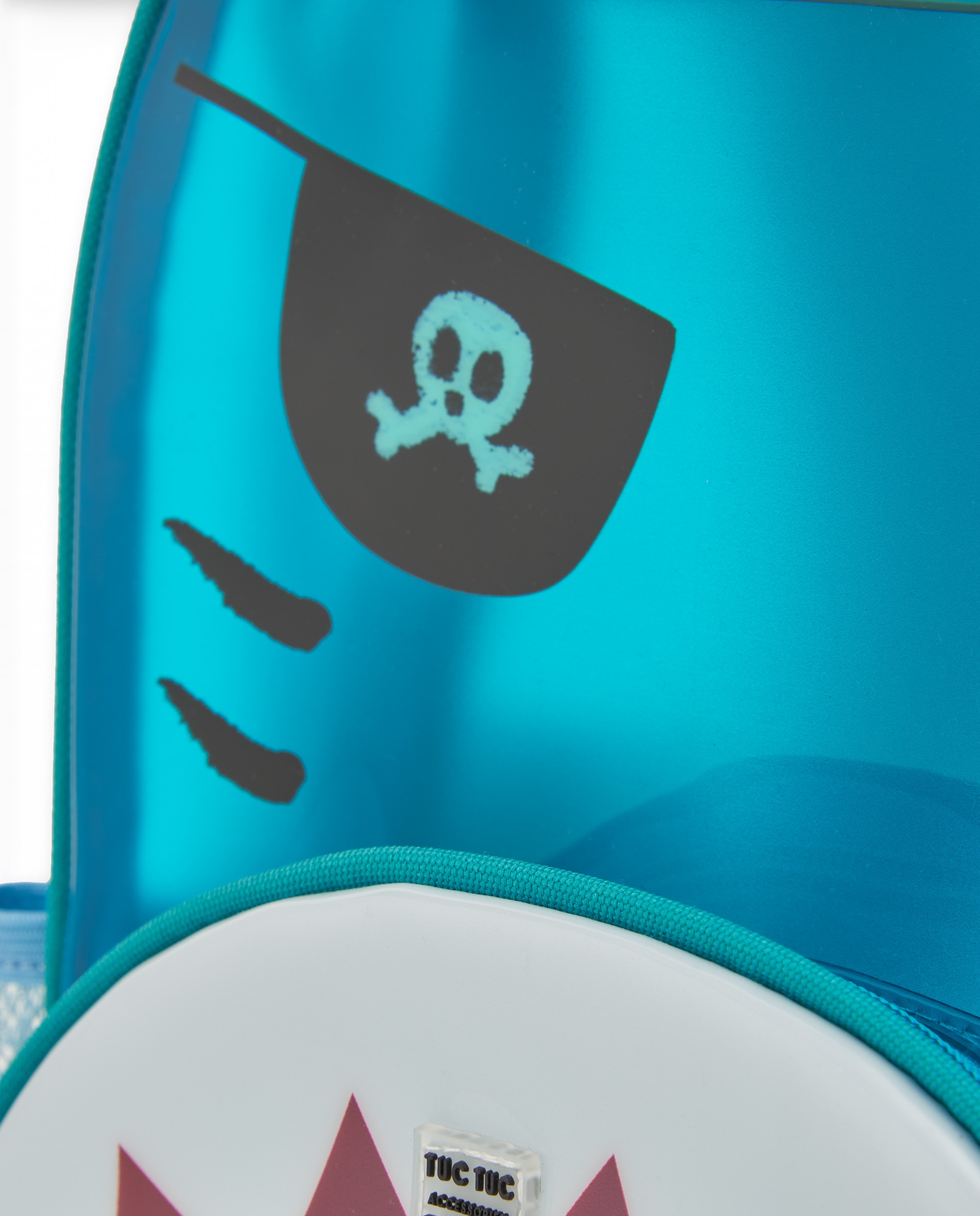 Mochila Plana e Design Tubarão Tuc tuc Turquesa-3