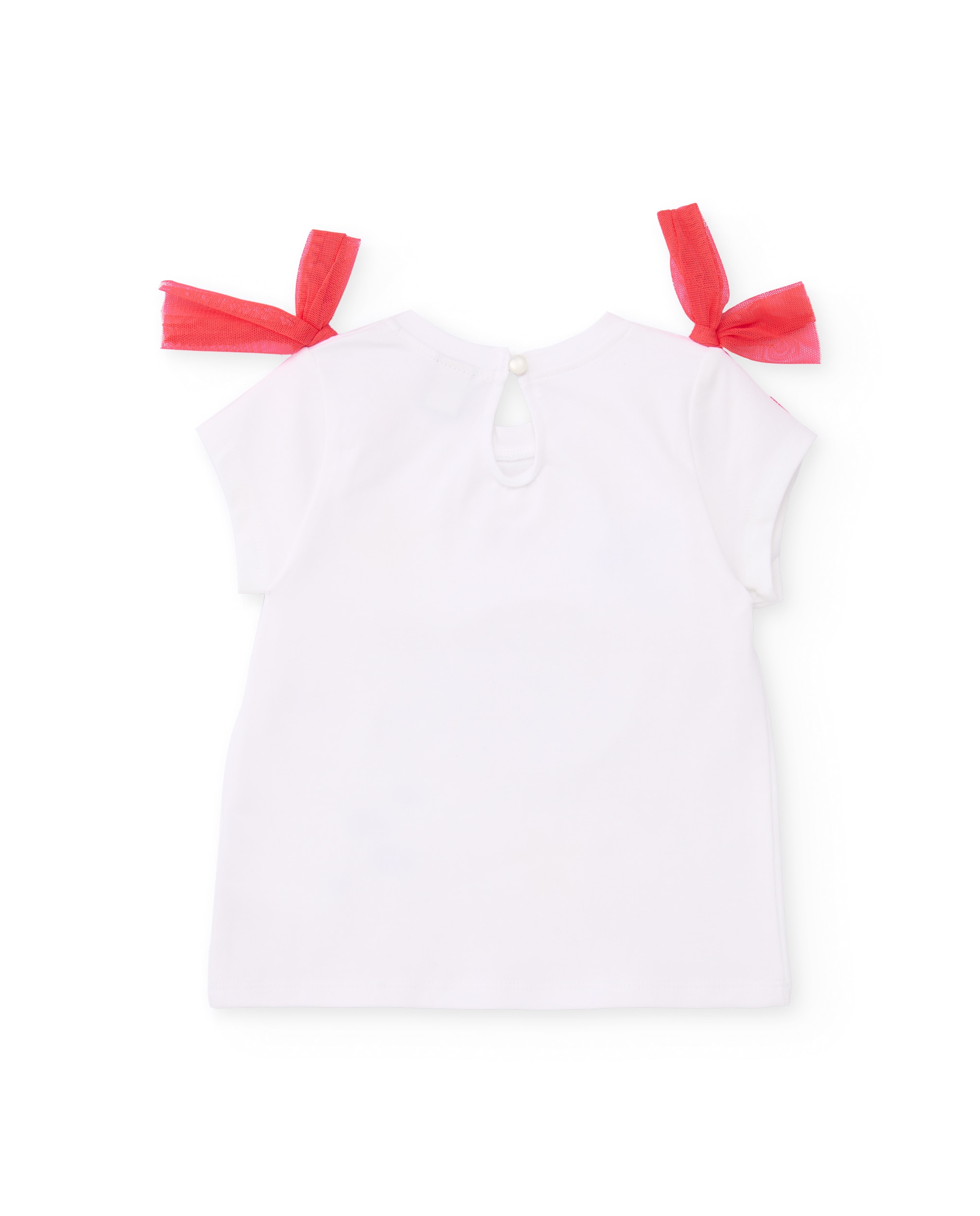 T-shirt Infantil de Malha com Peixe Frontal Tuc tuc Branco-2
