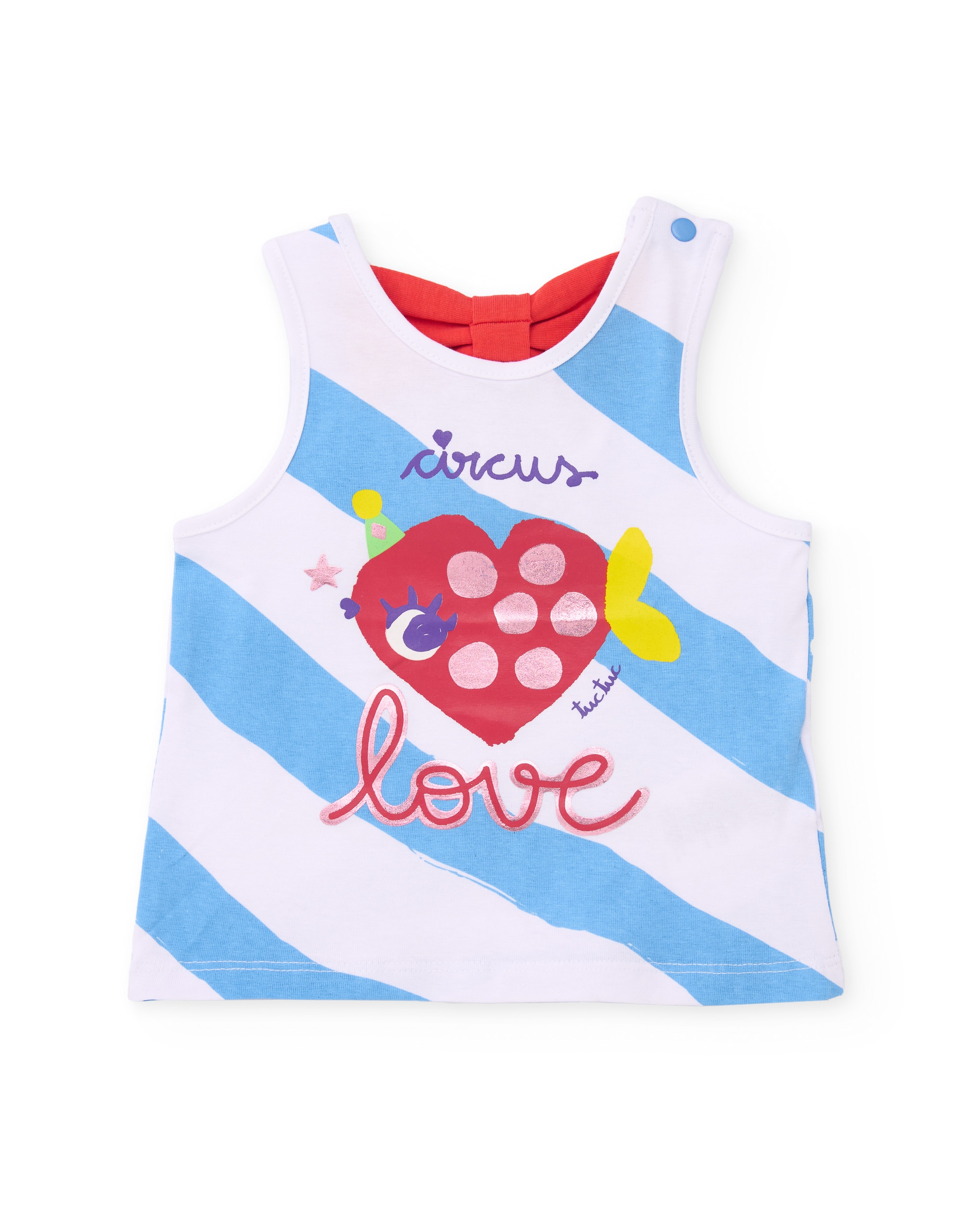 Conjunto Infantil de Malha com Pregas Frontais Vermelho-2