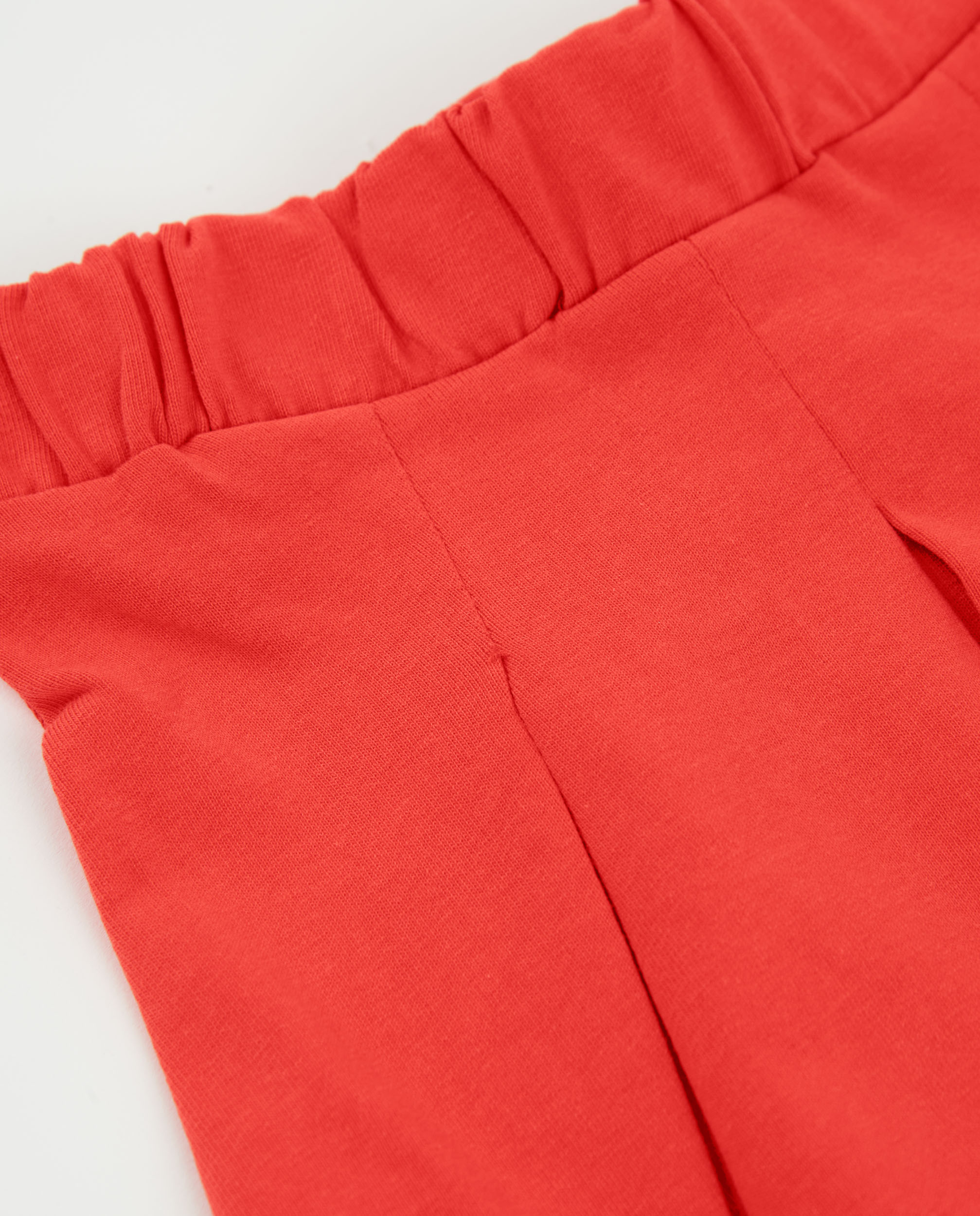 Saia Infantil de Malha com Pregas Frontais Vermelho-3