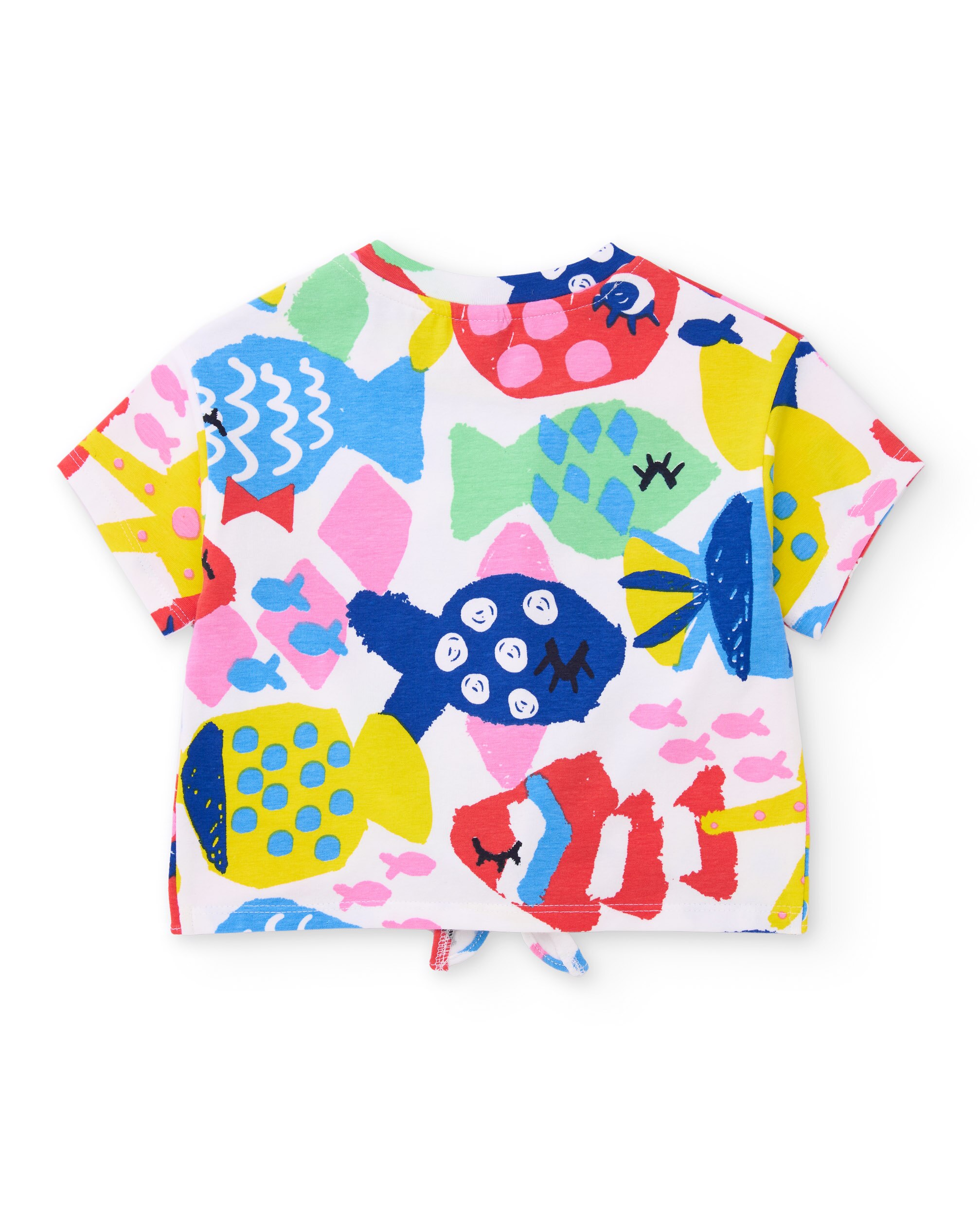 T-shirt Infantil de Malha com Nó Frontal Tuc tuc Multicolor-2