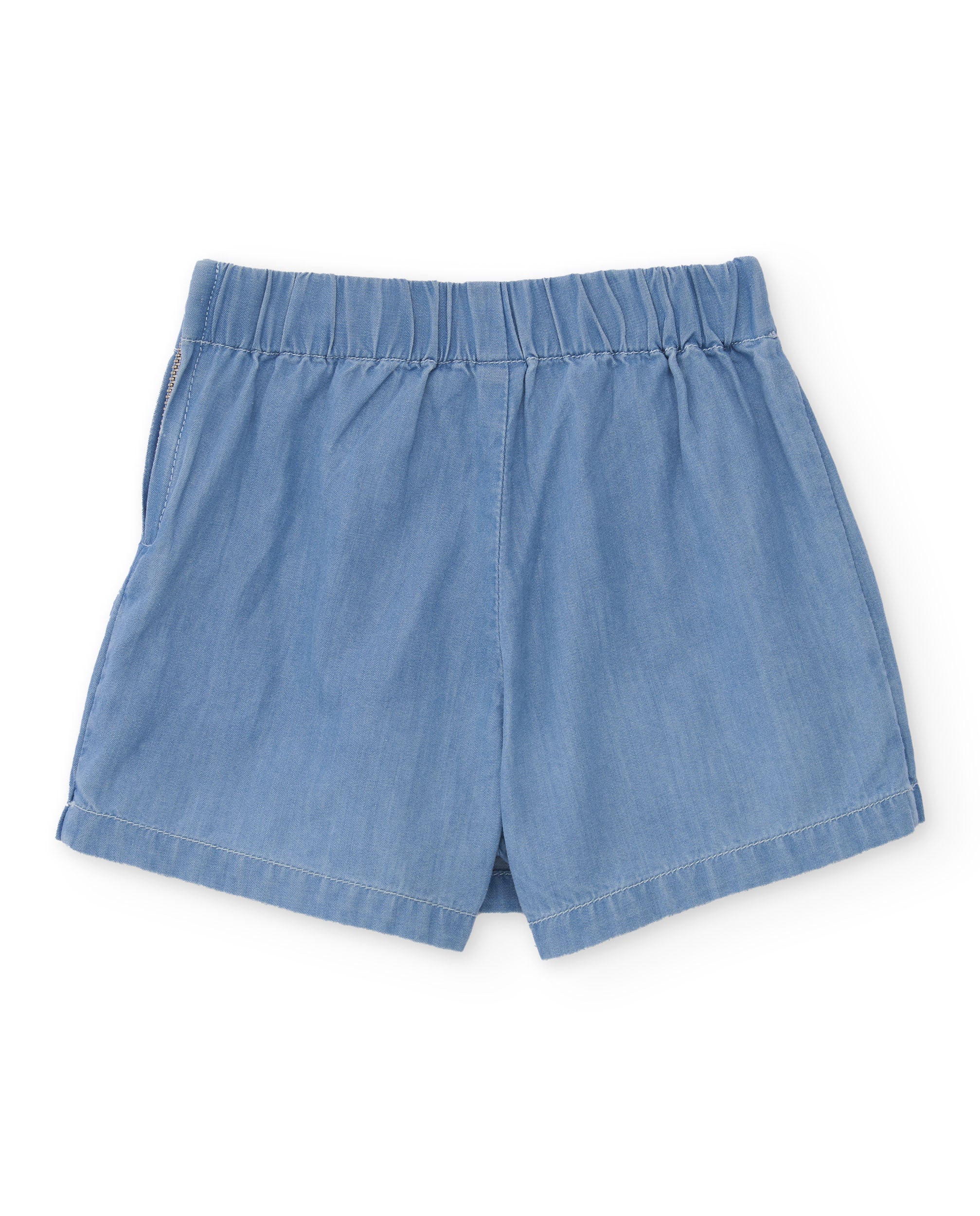 Saia-calça Infantil de Plana e Denim Leve Azul-3