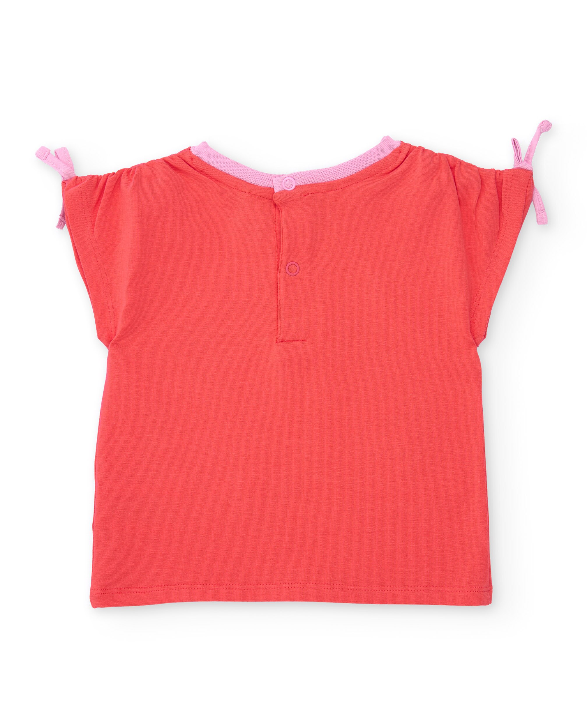 Conjunto Infantil de Malha e Laços nas Mangas Tuc tuc Vermelho-4