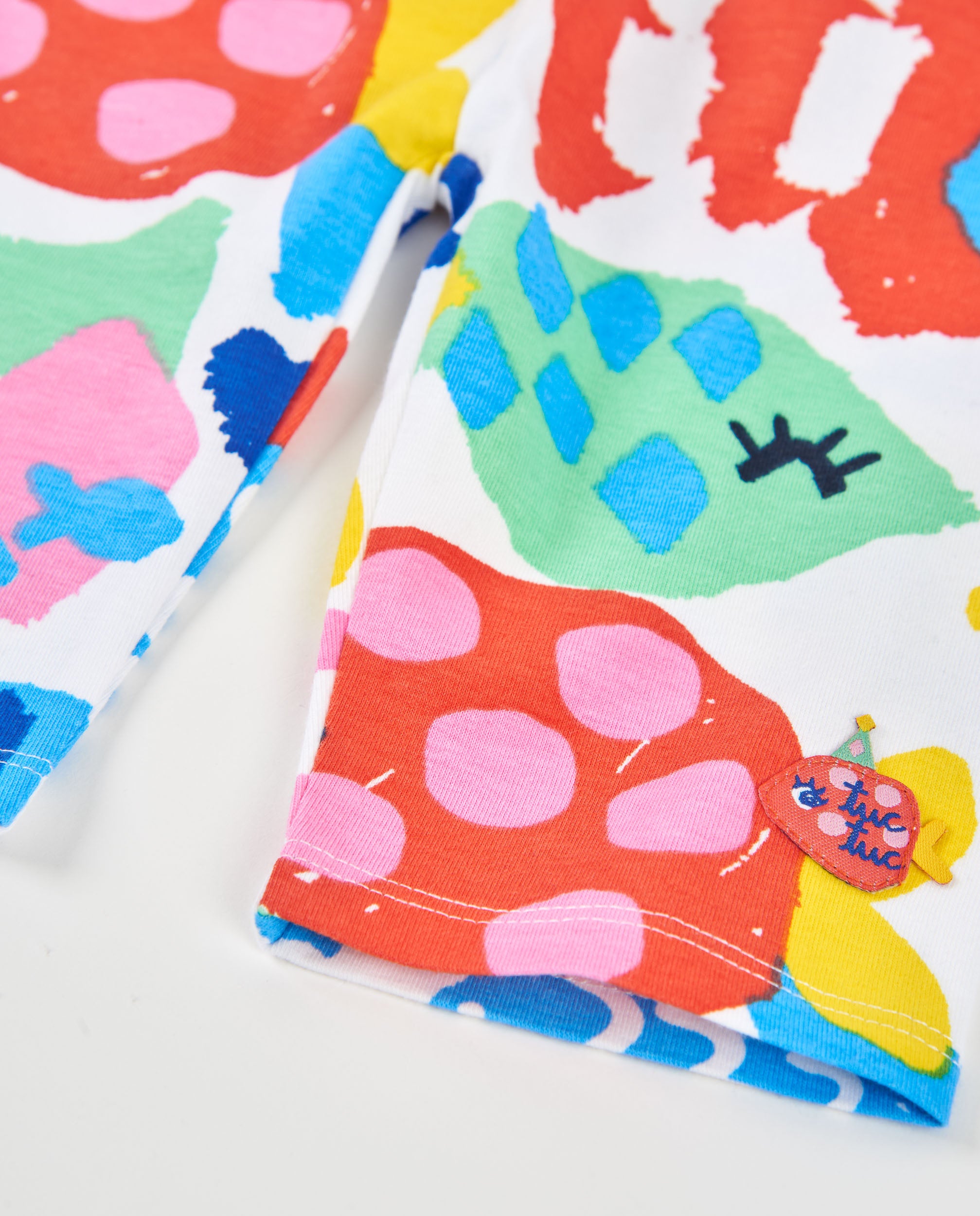 Leggings Infantil de Malha e Estampado em Marinho Multicolor-5