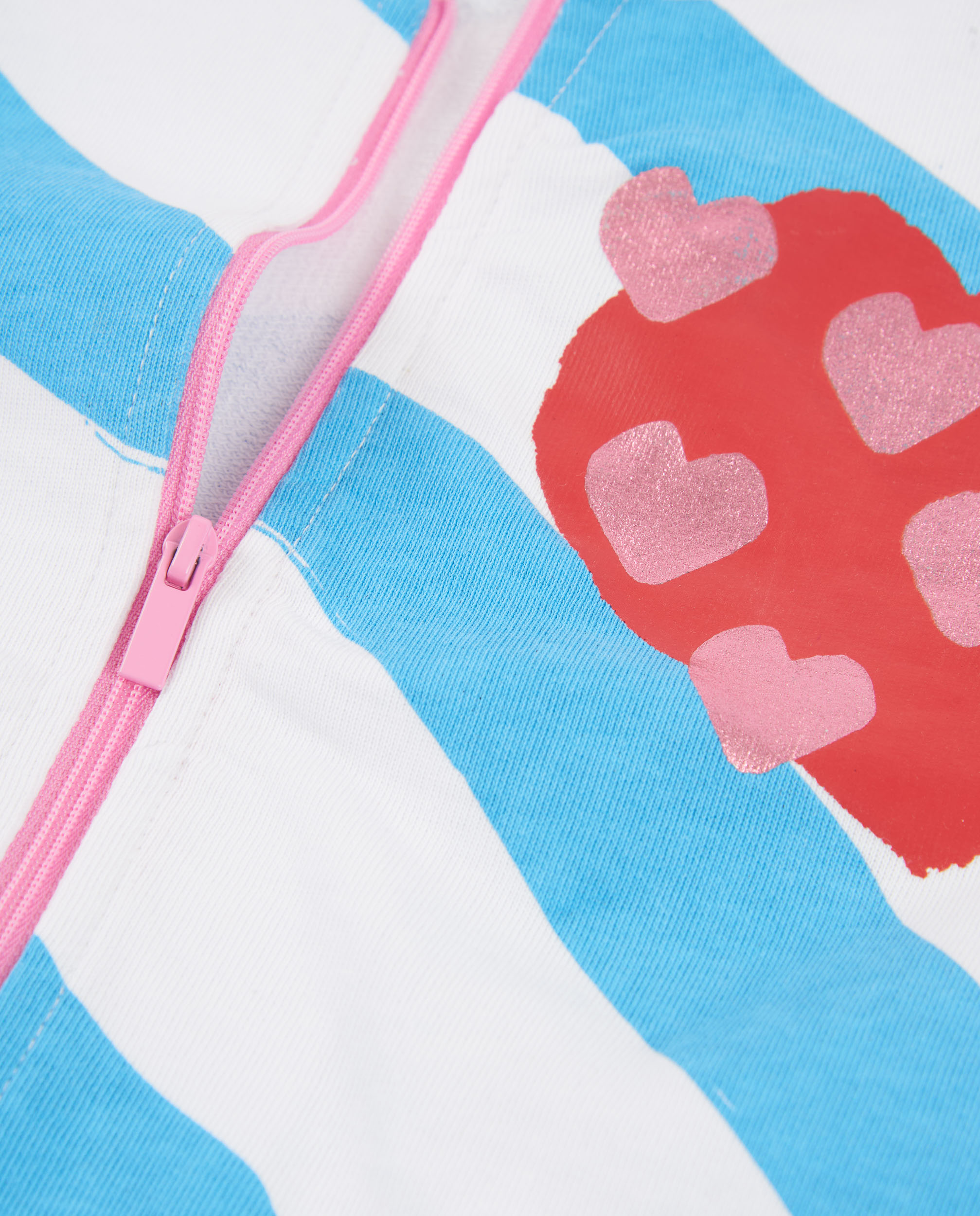 Sweat Infantil de Malha e Fecho Zip Azul-3