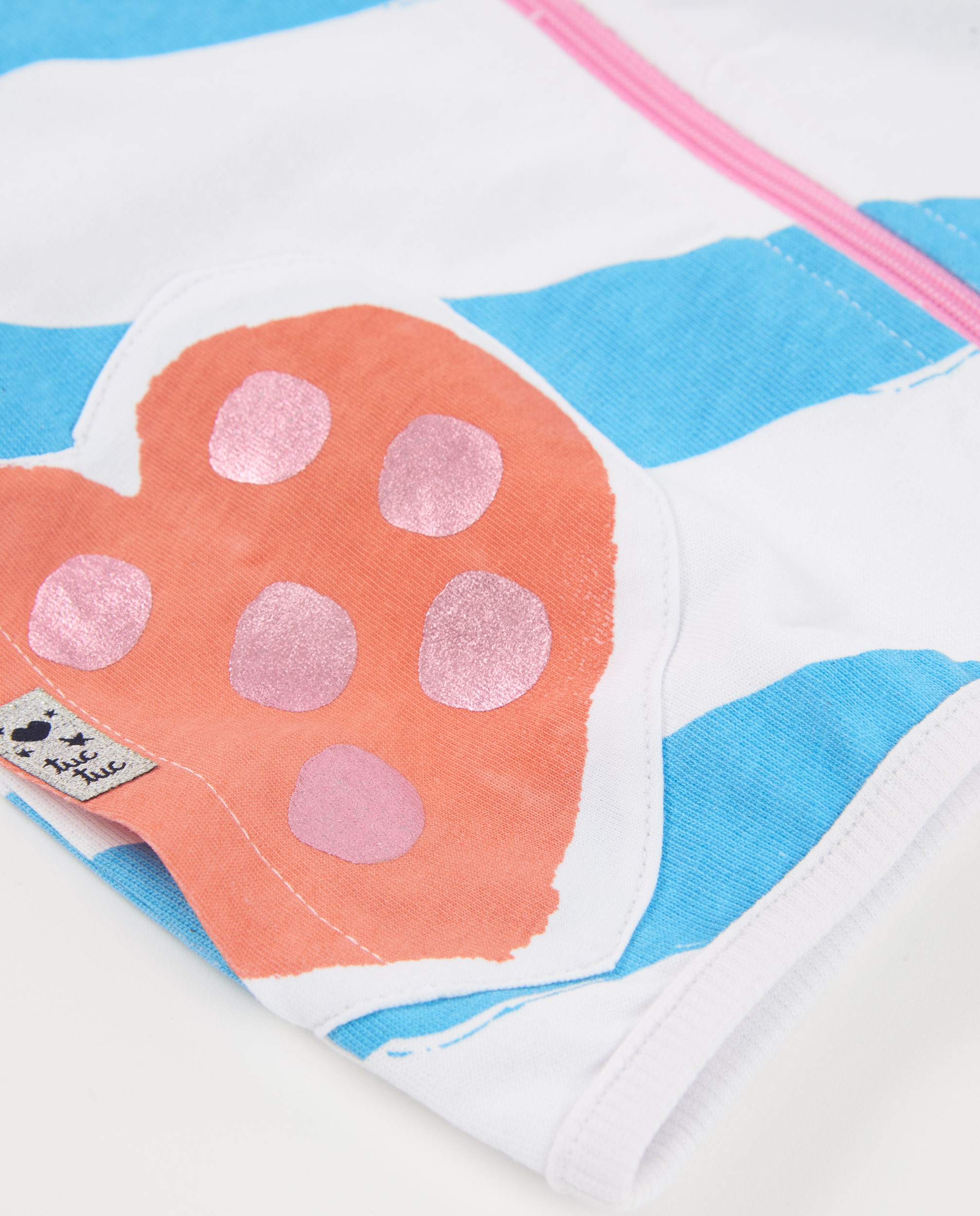 Sweat Infantil de Malha e Fecho Zip Azul-4