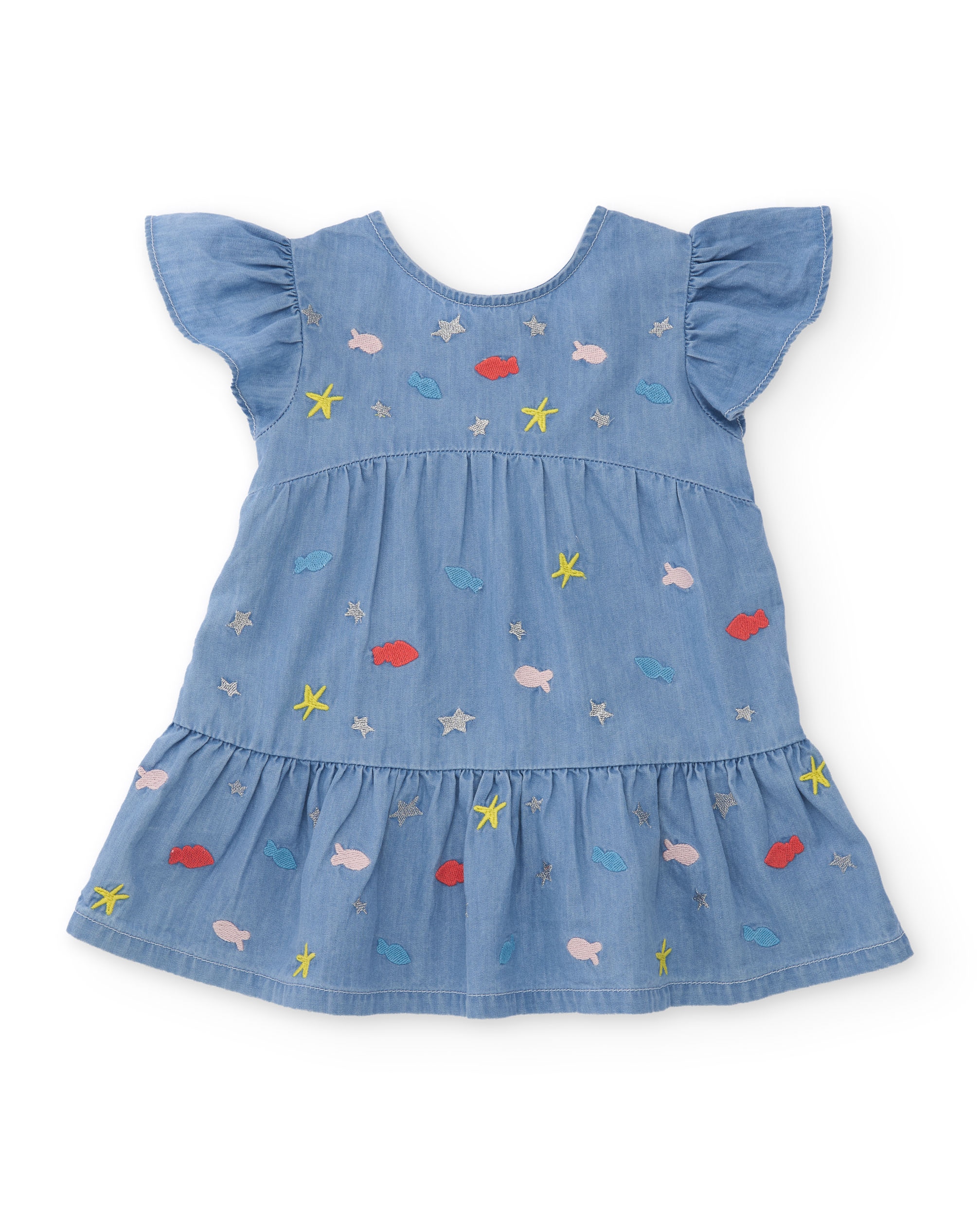 Imagem 0 de Vestido Infantil de Plana e Denim Suave