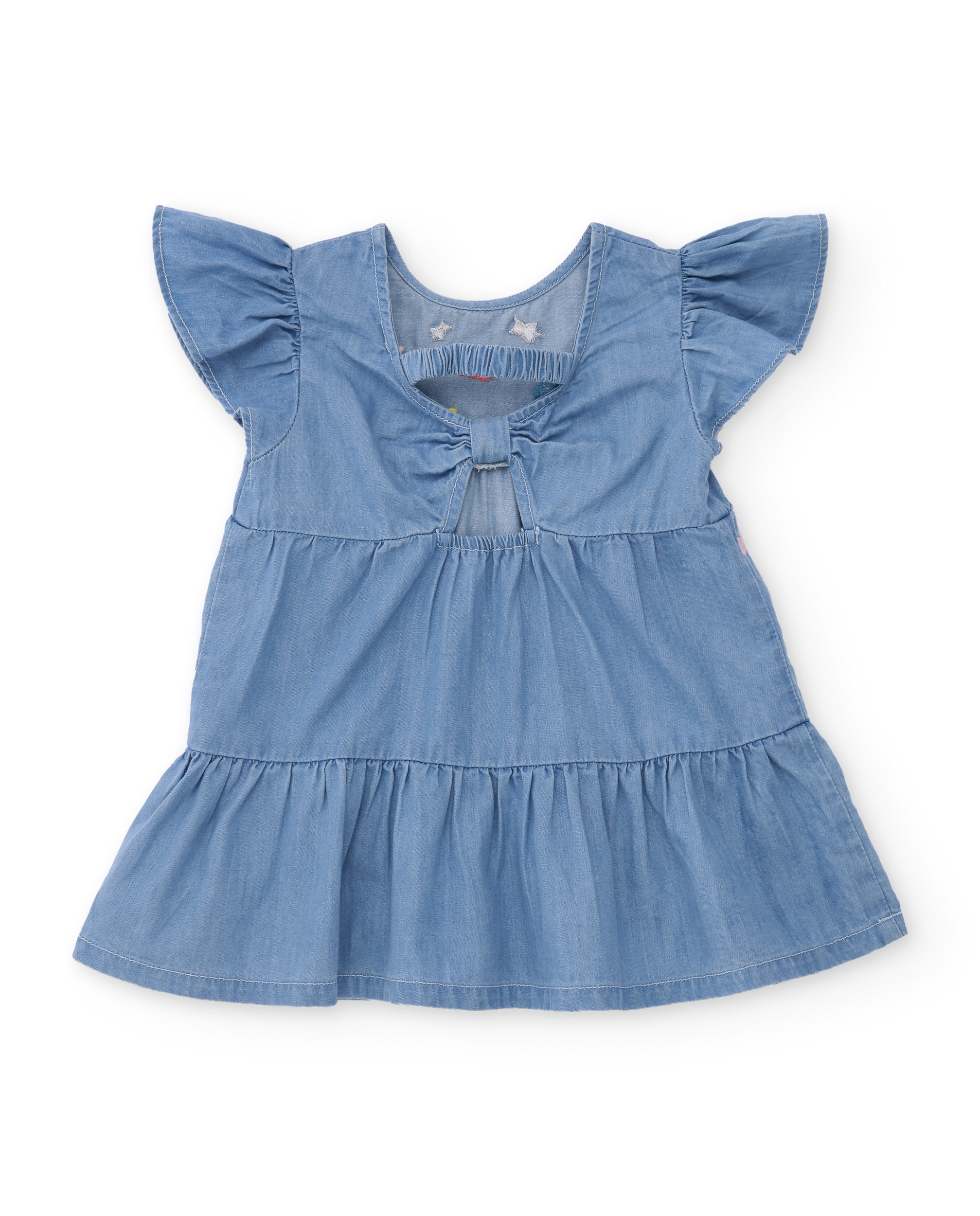Vestido Infantil de Plana e Denim Suave Tuc tuc Azul-2