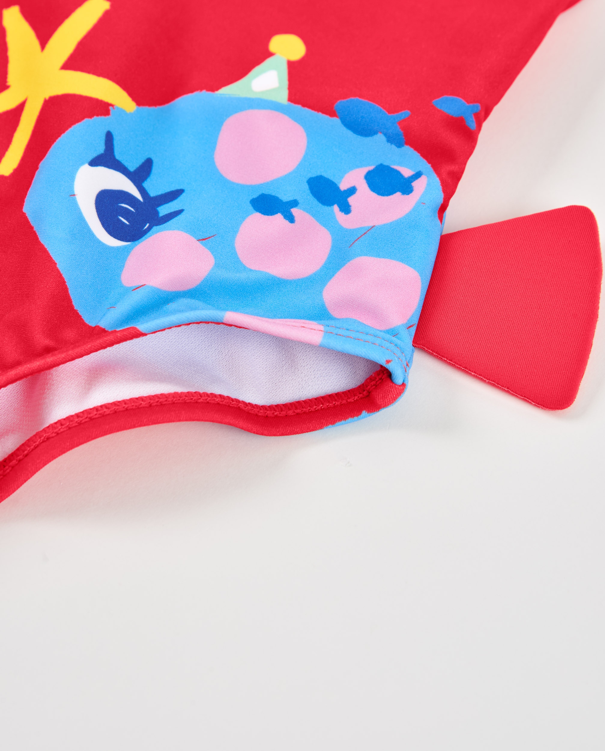 Fato de Banho Infantil de Malha com Laço Grande Tuc tuc Vermelho-4