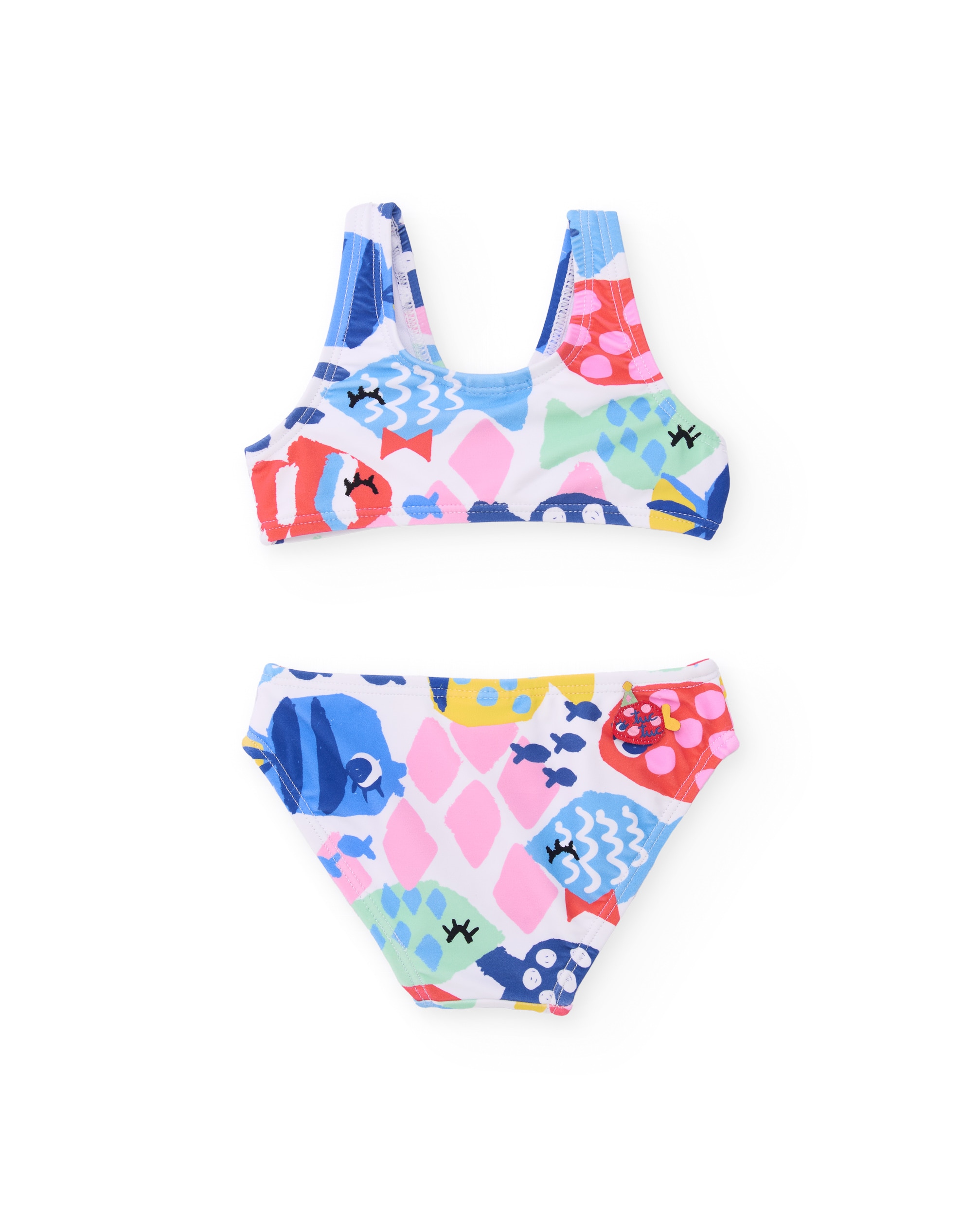 Biquíni Infantil de Malha e Detalhe Franzido Tuc tuc Multicolor-2