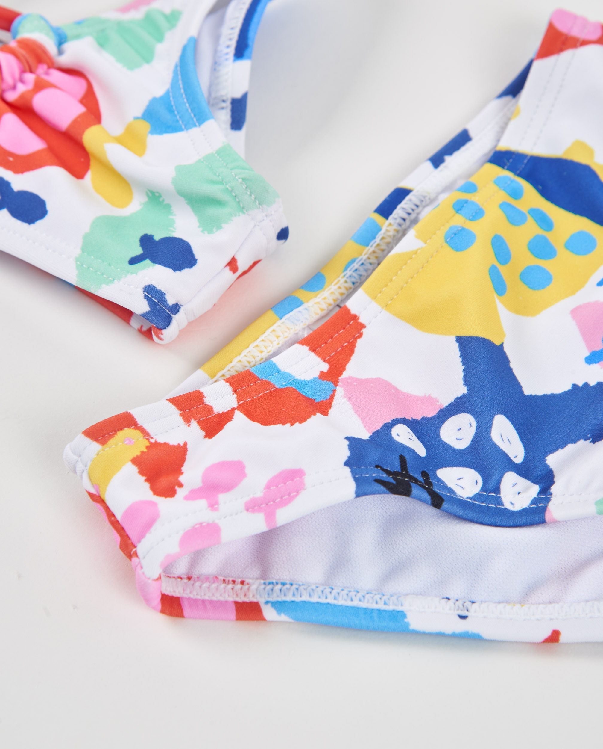 Biquíni Infantil de Malha e Detalhe Franzido Tuc tuc Multicolor-4