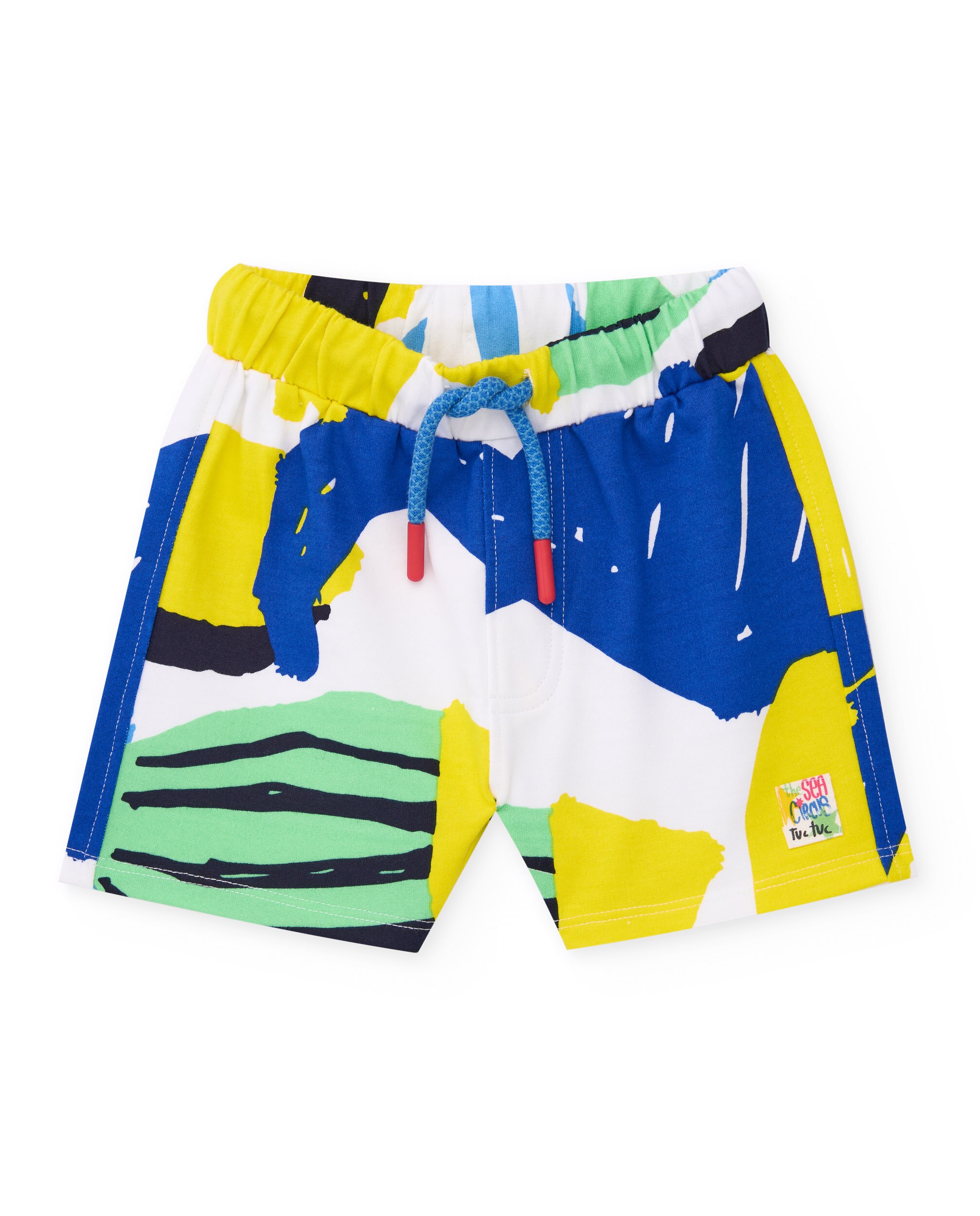 Conjunto Infantil de Malha e Estampado Artístico Azul-3