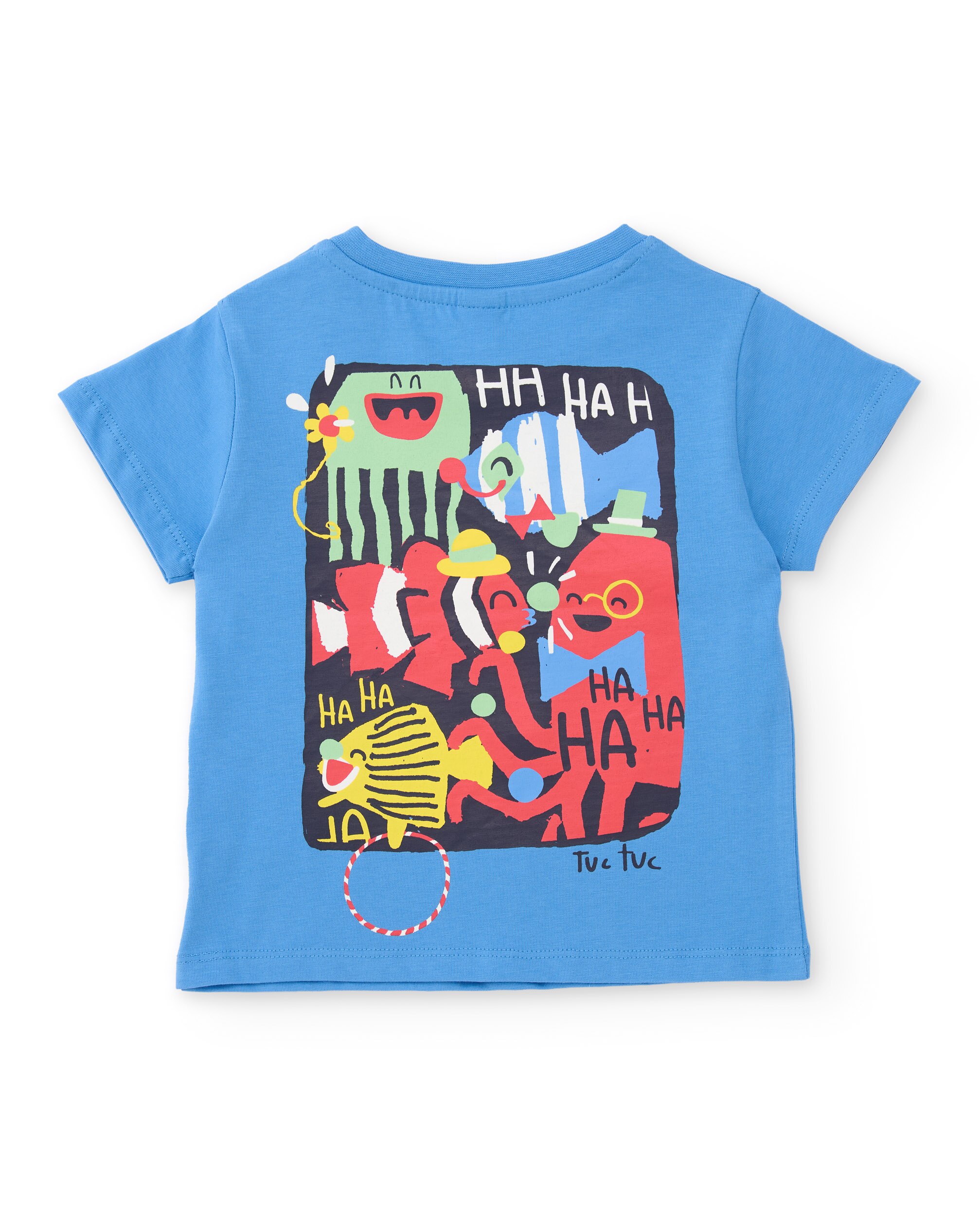 Conjunto Infantil de Malha e Estampado Artístico Azul-4
