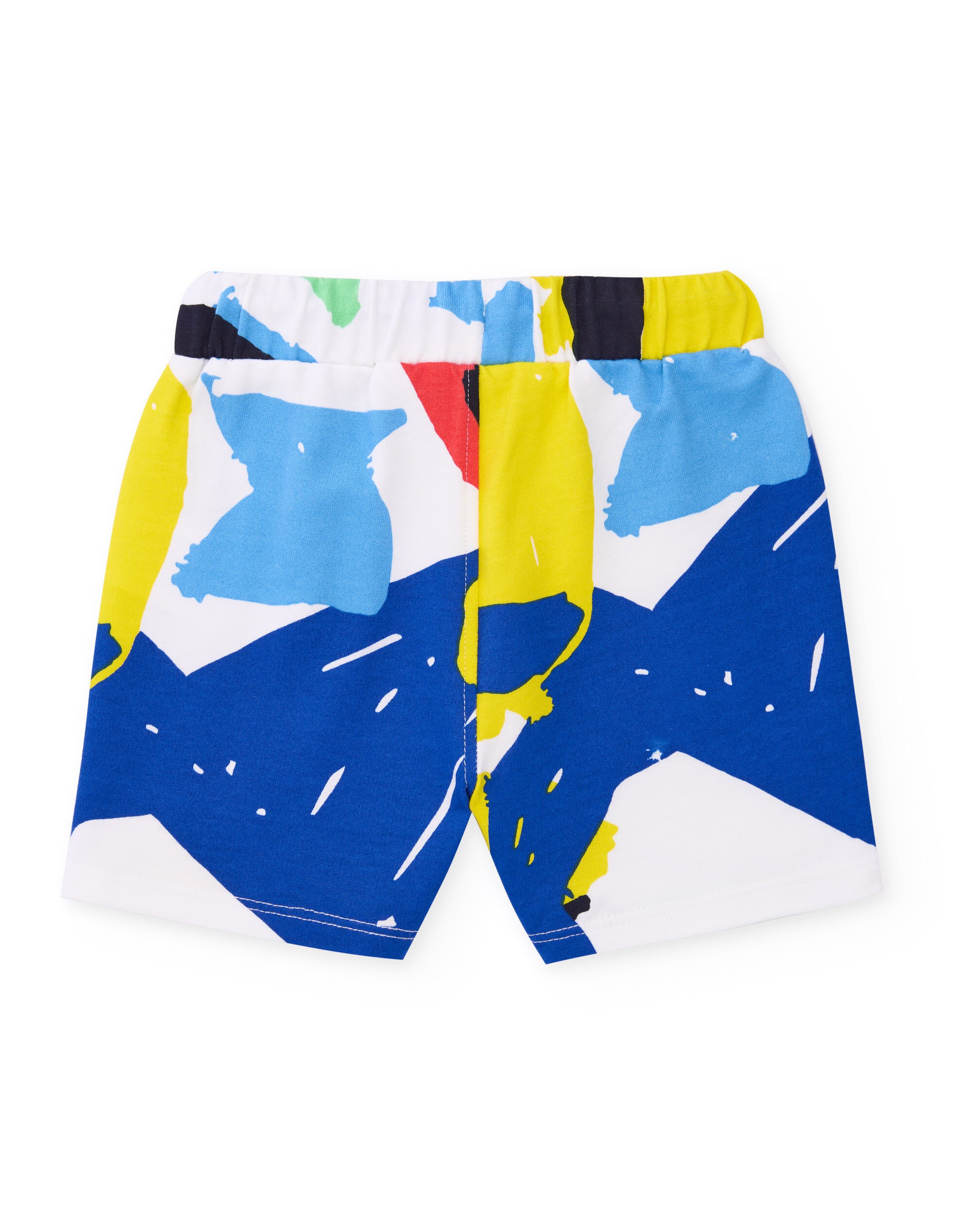 Conjunto Infantil de Malha e Estampado Artístico Azul-5