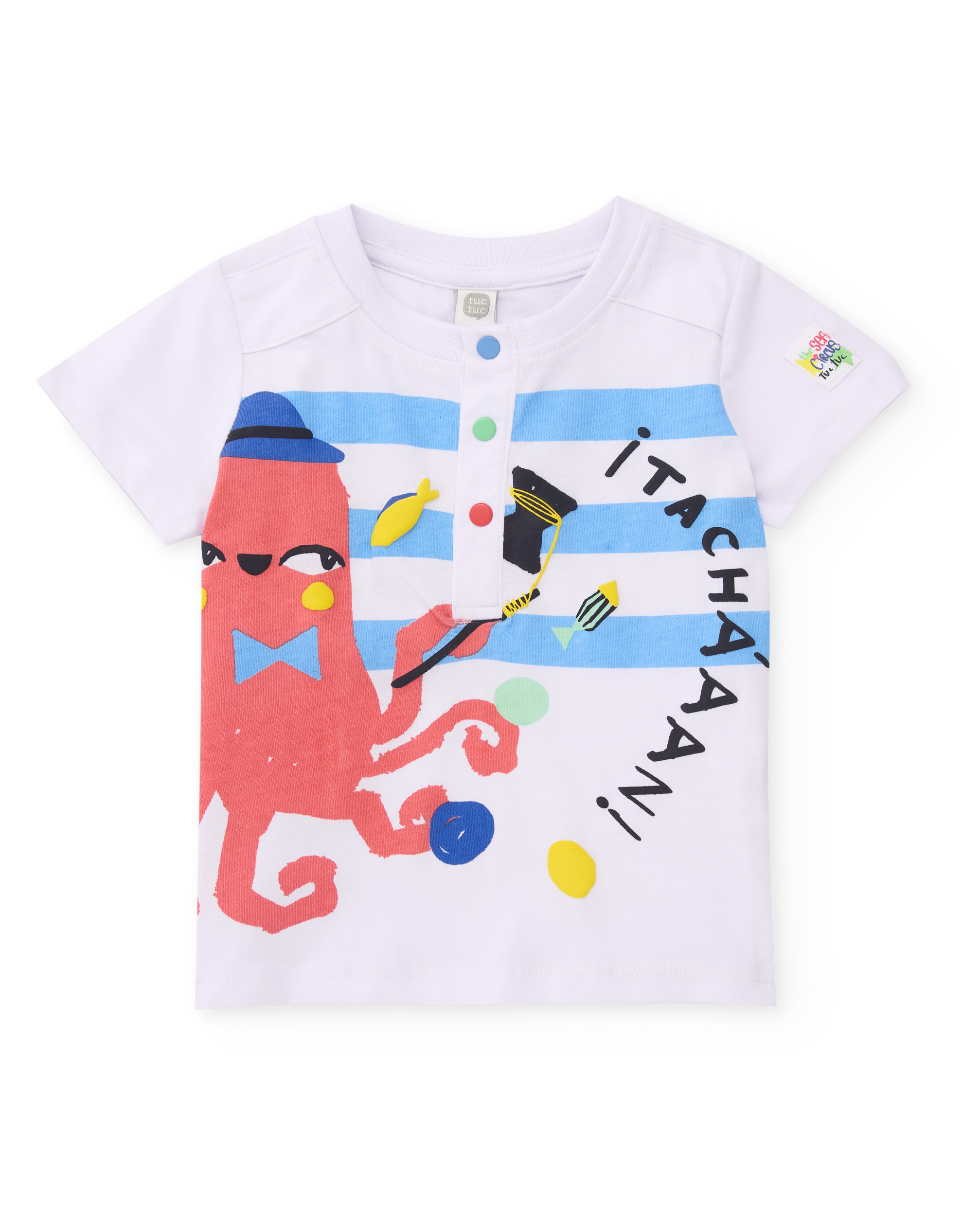 Imagem 0 de T-shirt Infantil de Malha e Design Às Riscas