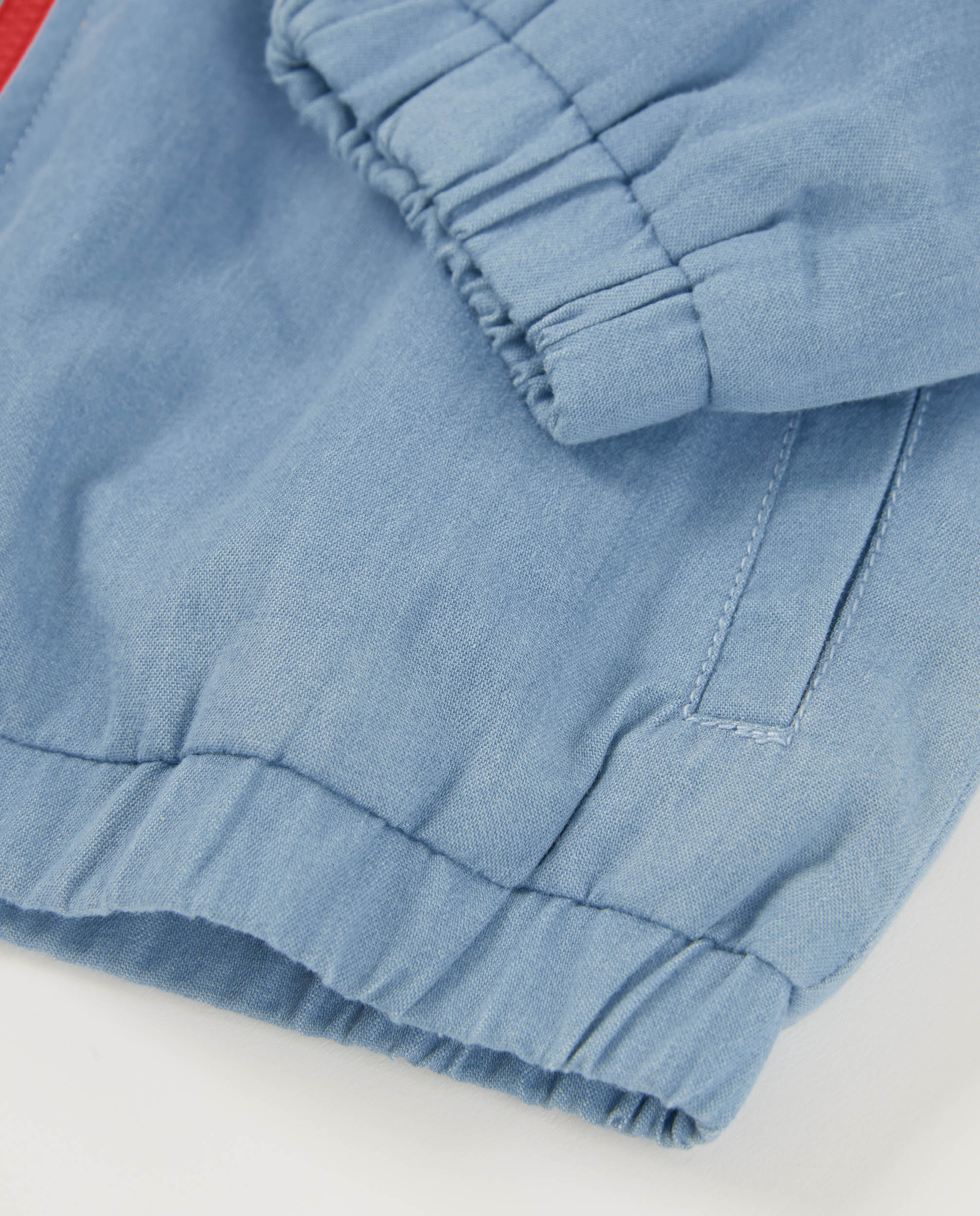 Casaco Infantil de Plana e Denim Suave Azul-4