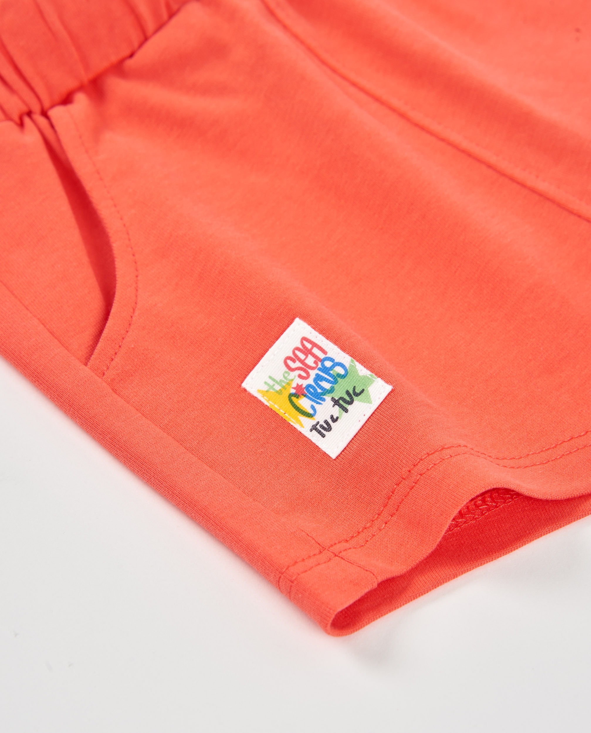 Bermuda Infantil de Malha com Cordão Ajustável Vermelho-4