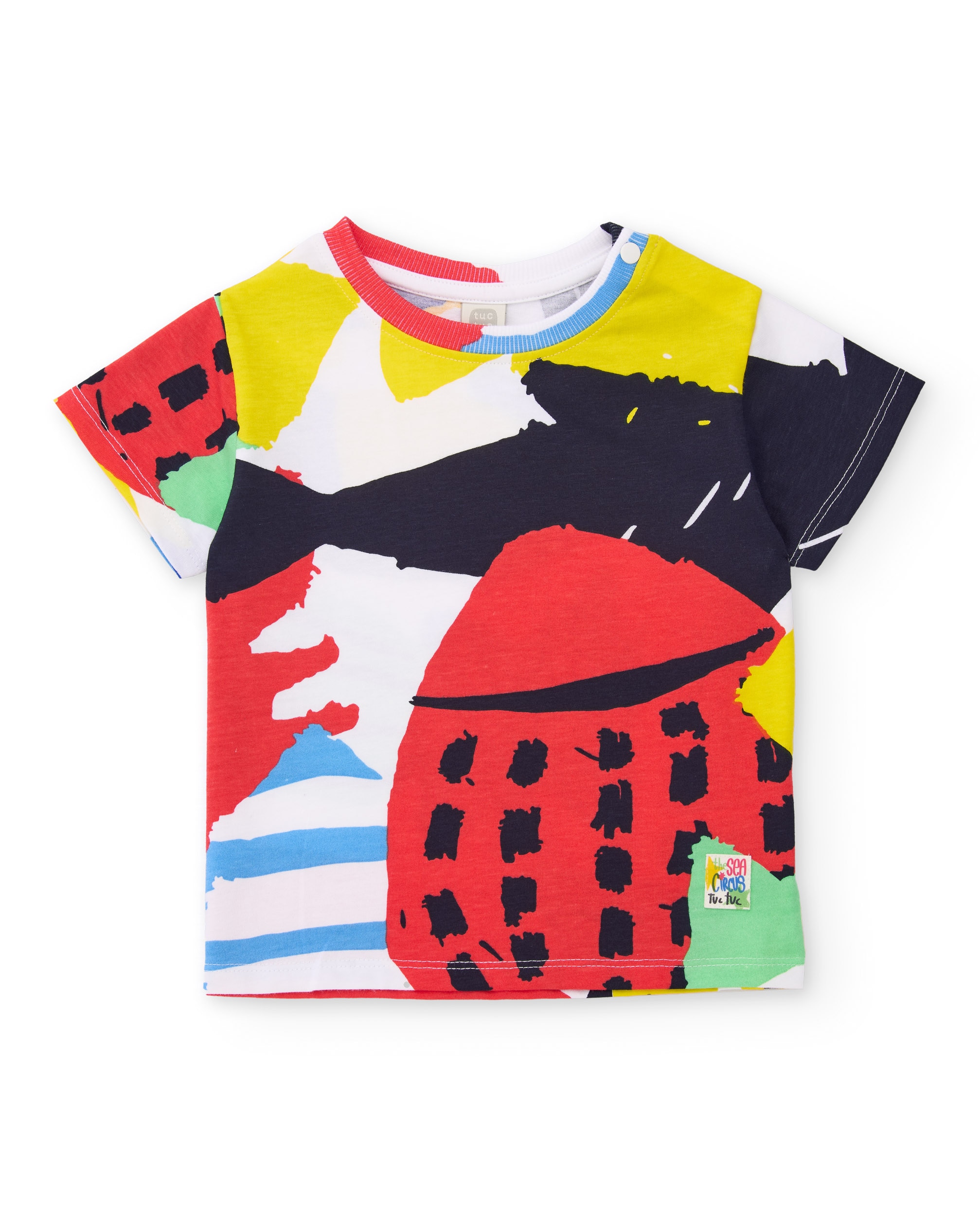 Imagem 0 de T-shirt Infantil de Malha e Estampado Abstrato