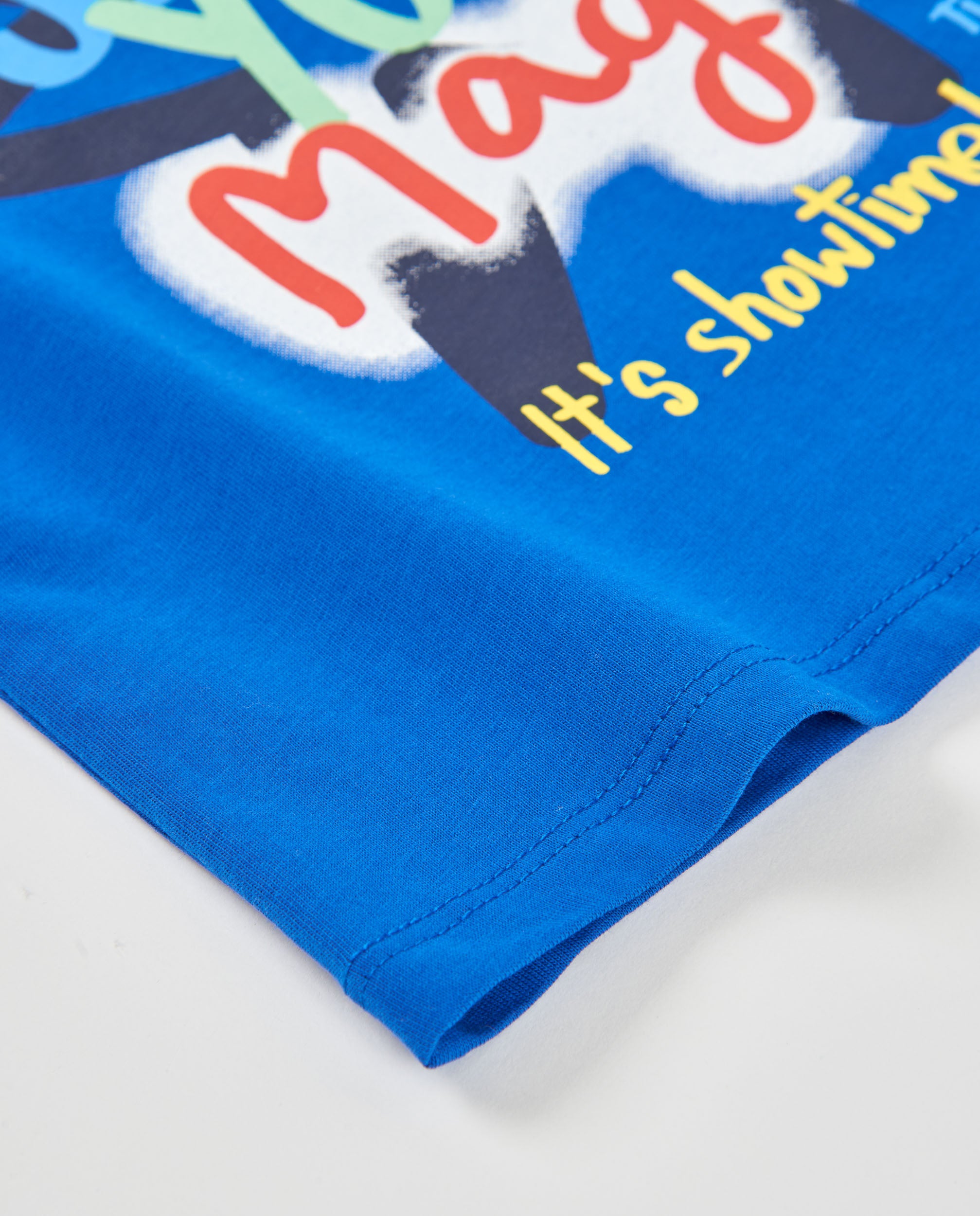 T-shirt Infantil de Malha com Mensagem Frontal Azul-5
