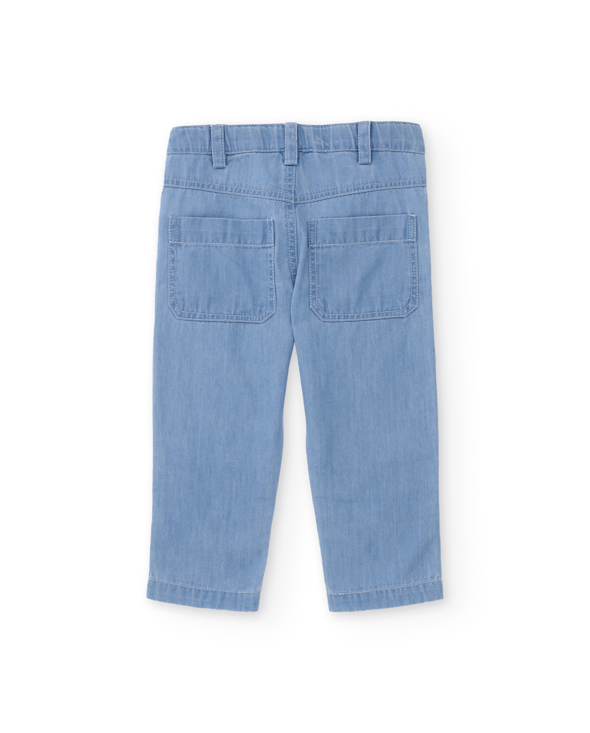 Calças de Plana e Denim Suave Tuc tuc Azul-2