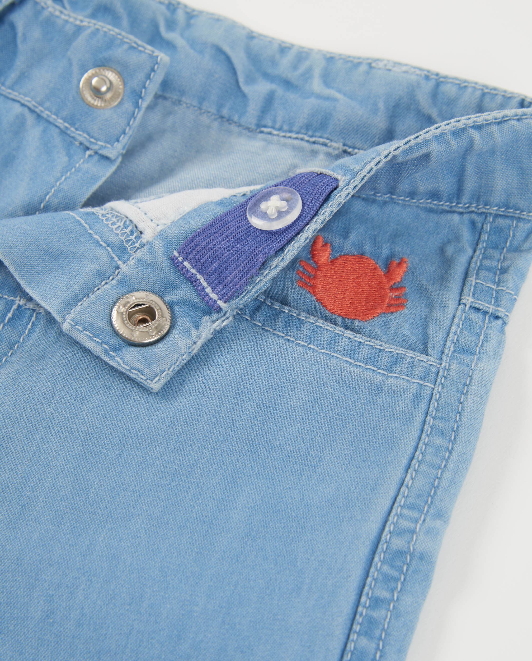 Calças de Plana e Denim Suave Tuc tuc Azul-3