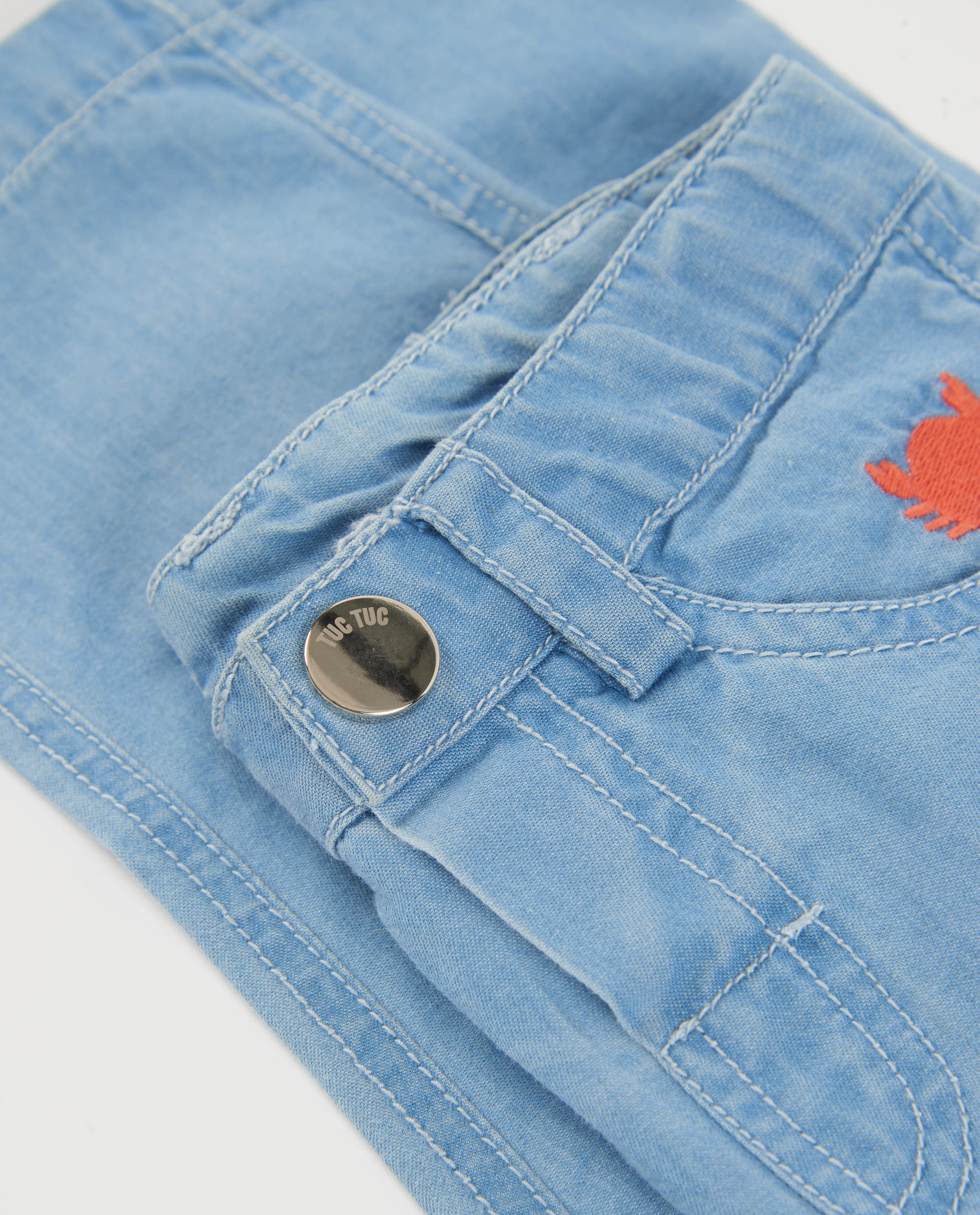Calças de Plana e Denim Suave Tuc tuc Azul-4