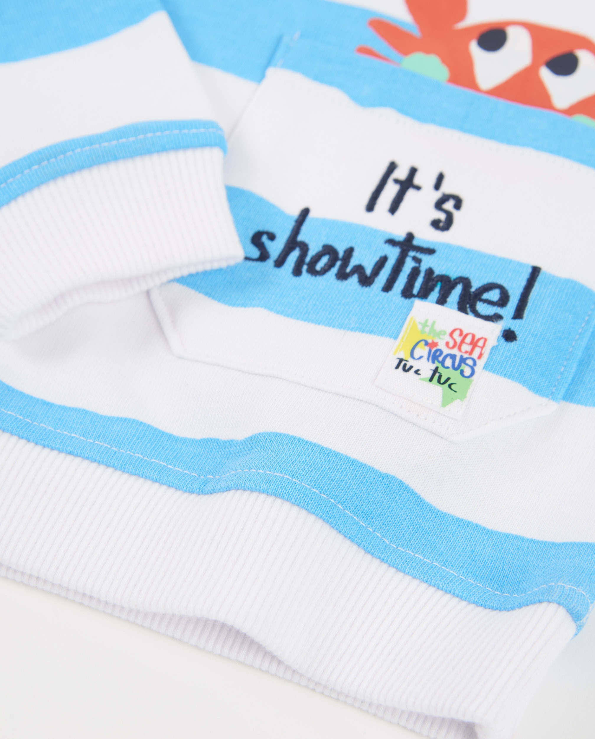 Sweat Infantil de Malha e Estampado Às Riscas Tuc tuc Azul-4