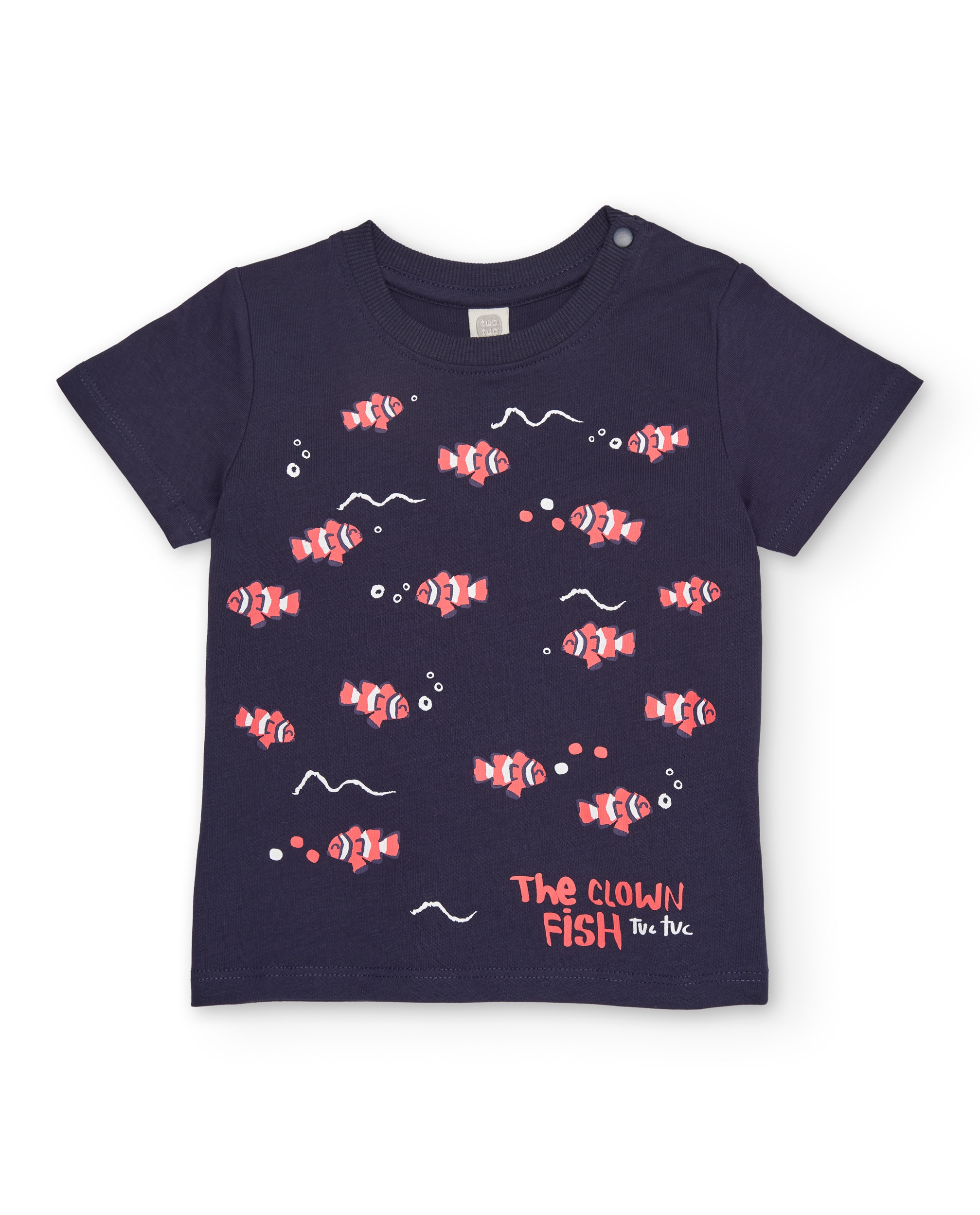 Imagem 0 de T-shirt Infantil de Malha com Estampado de Peixes Palhaço