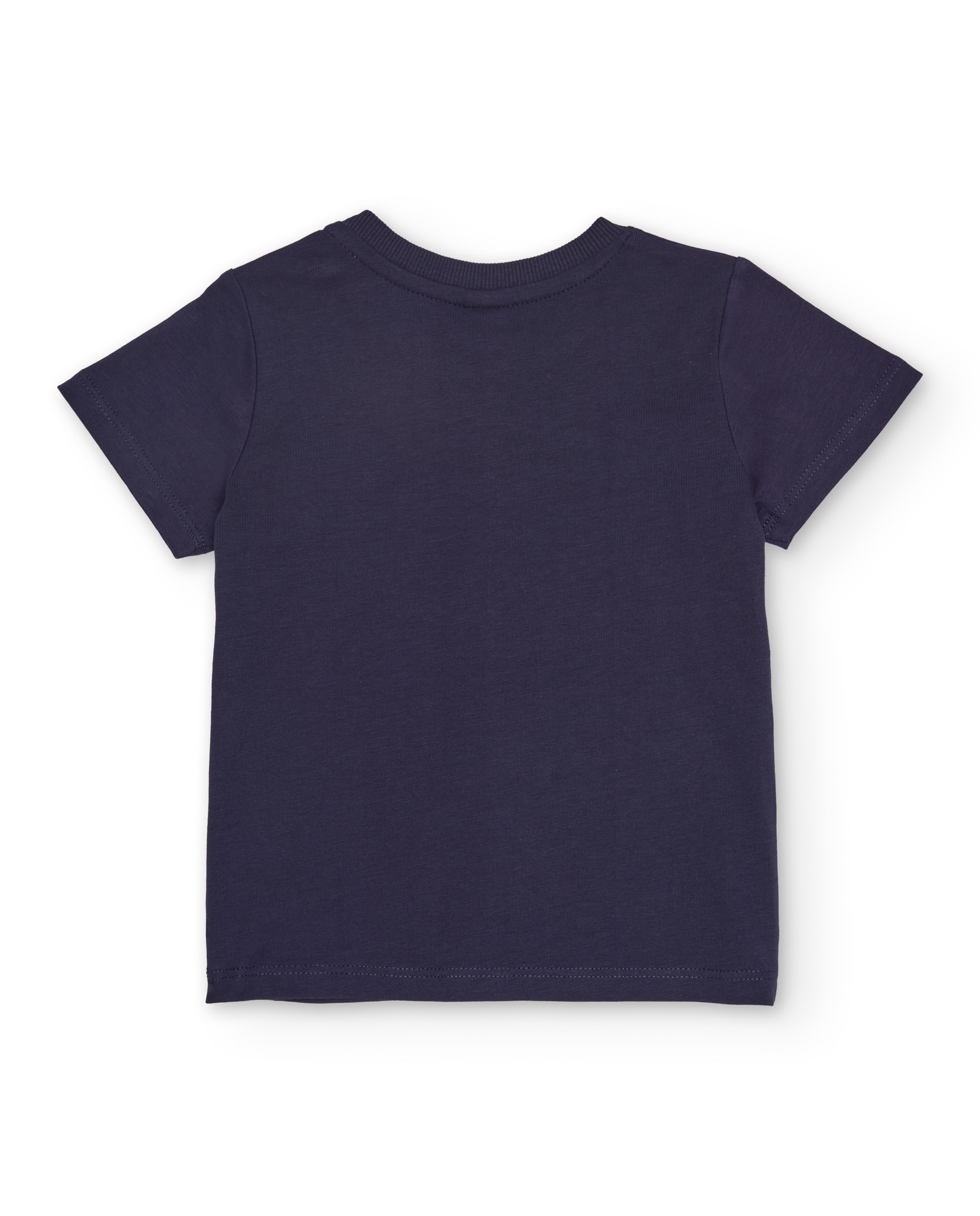 T-shirt Infantil de Malha com Estampado de Peixes Palhaço Azul-marinho-2