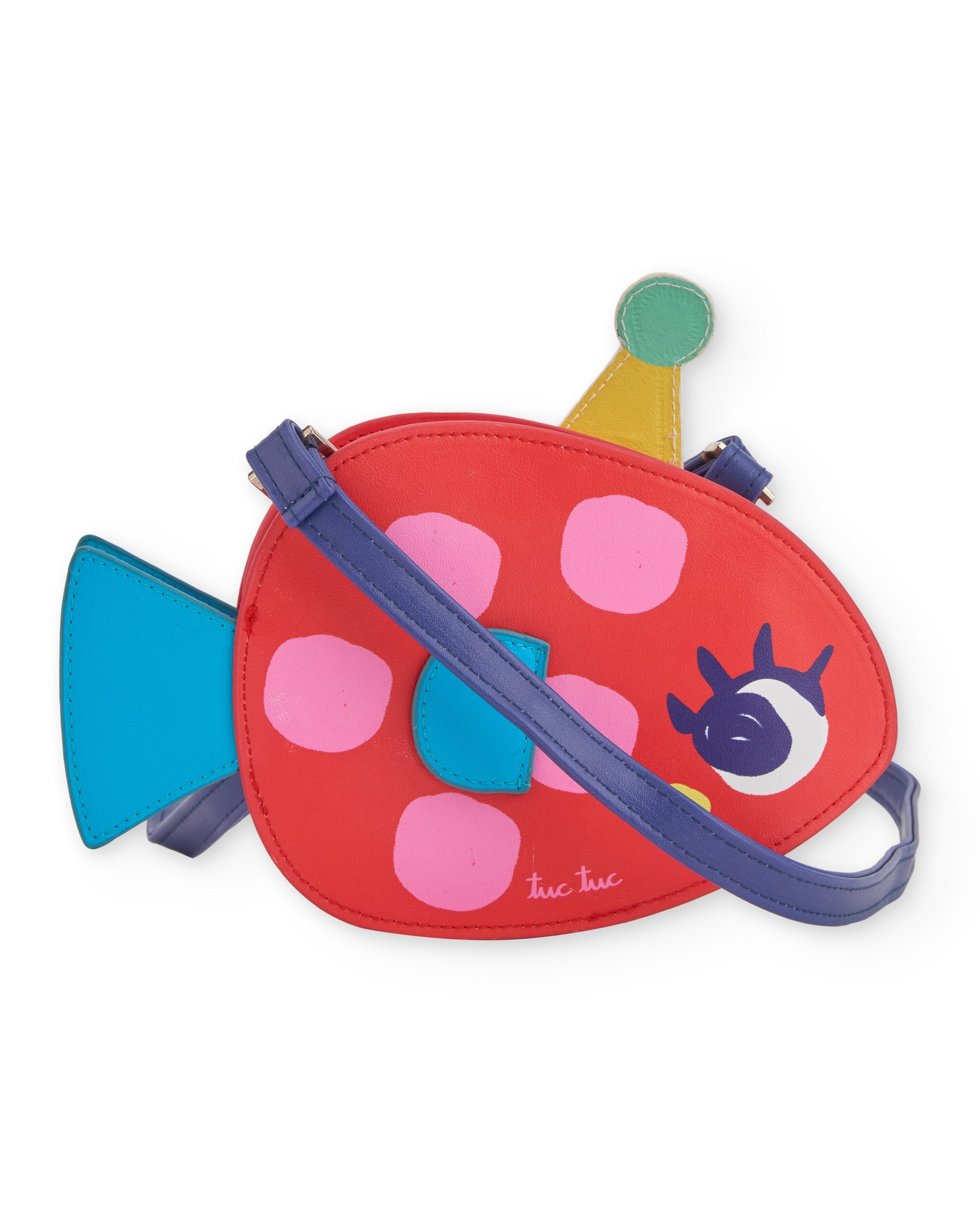 Mochila Infantil de Plana com Design de Peixe Tuc tuc Vermelho / Azul-marinho-2