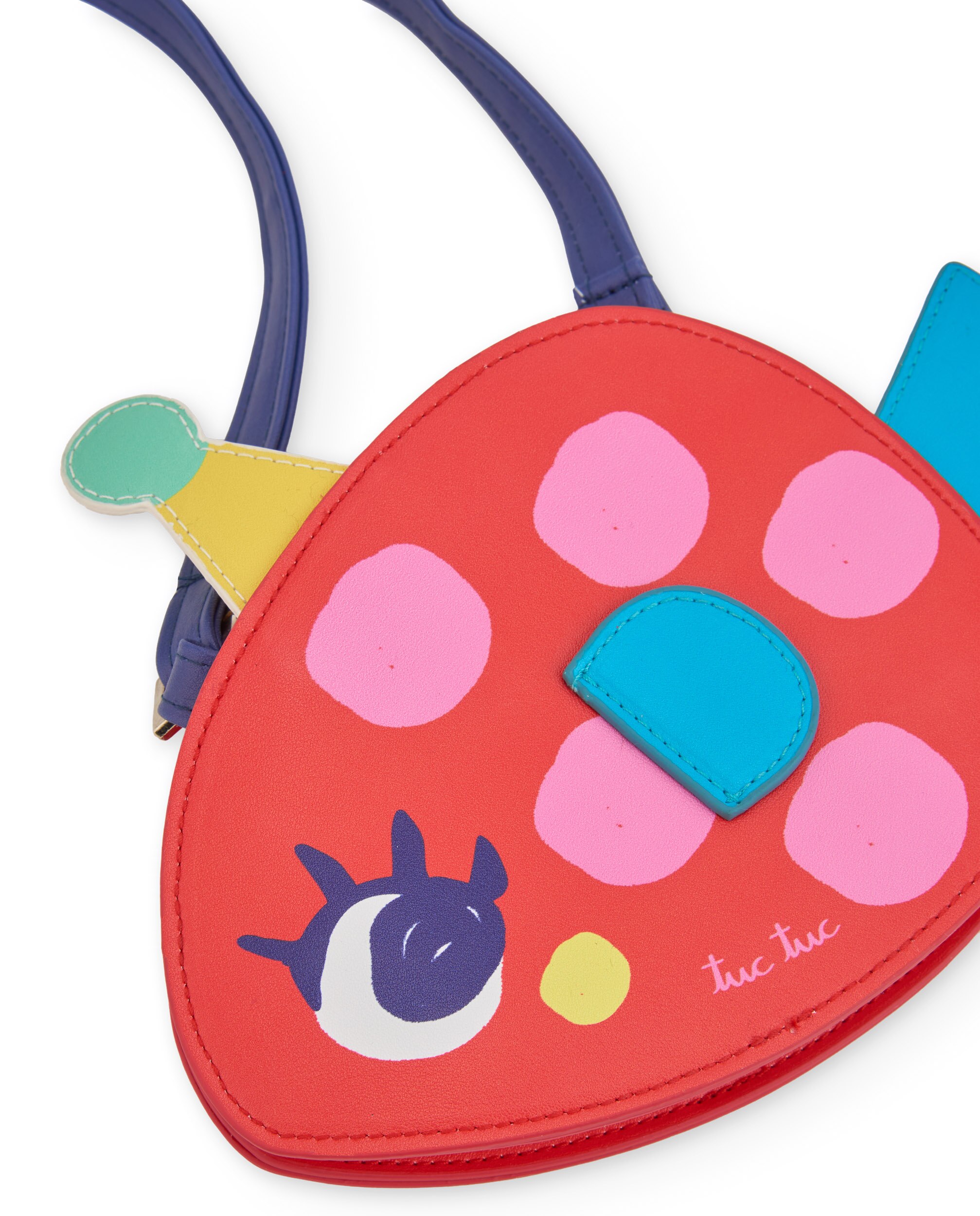 Mochila Infantil de Plana com Design de Peixe Tuc tuc Vermelho / Azul-marinho-3