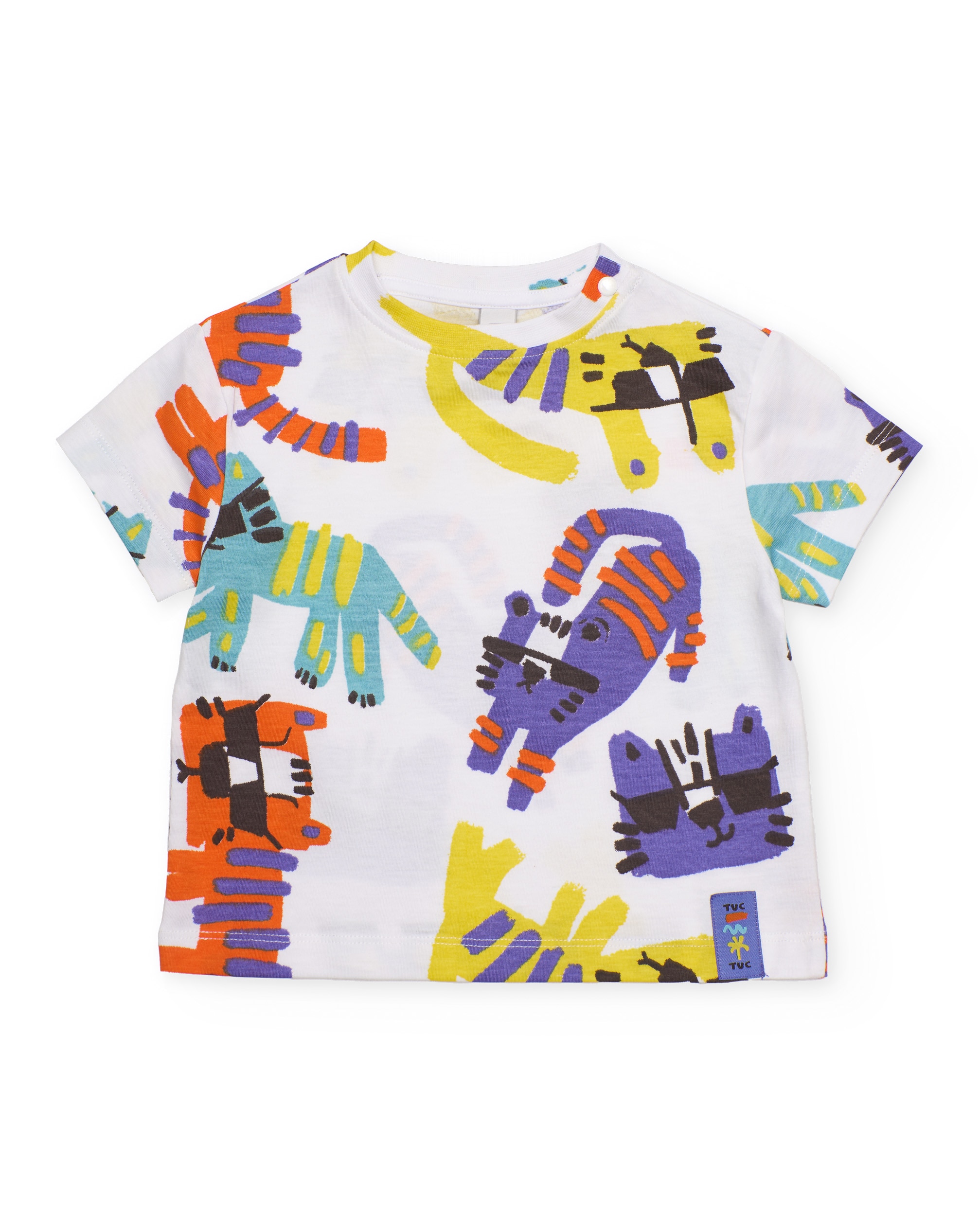 Imagem 0 de T-shirt Infantil de Malha e Design de Animais