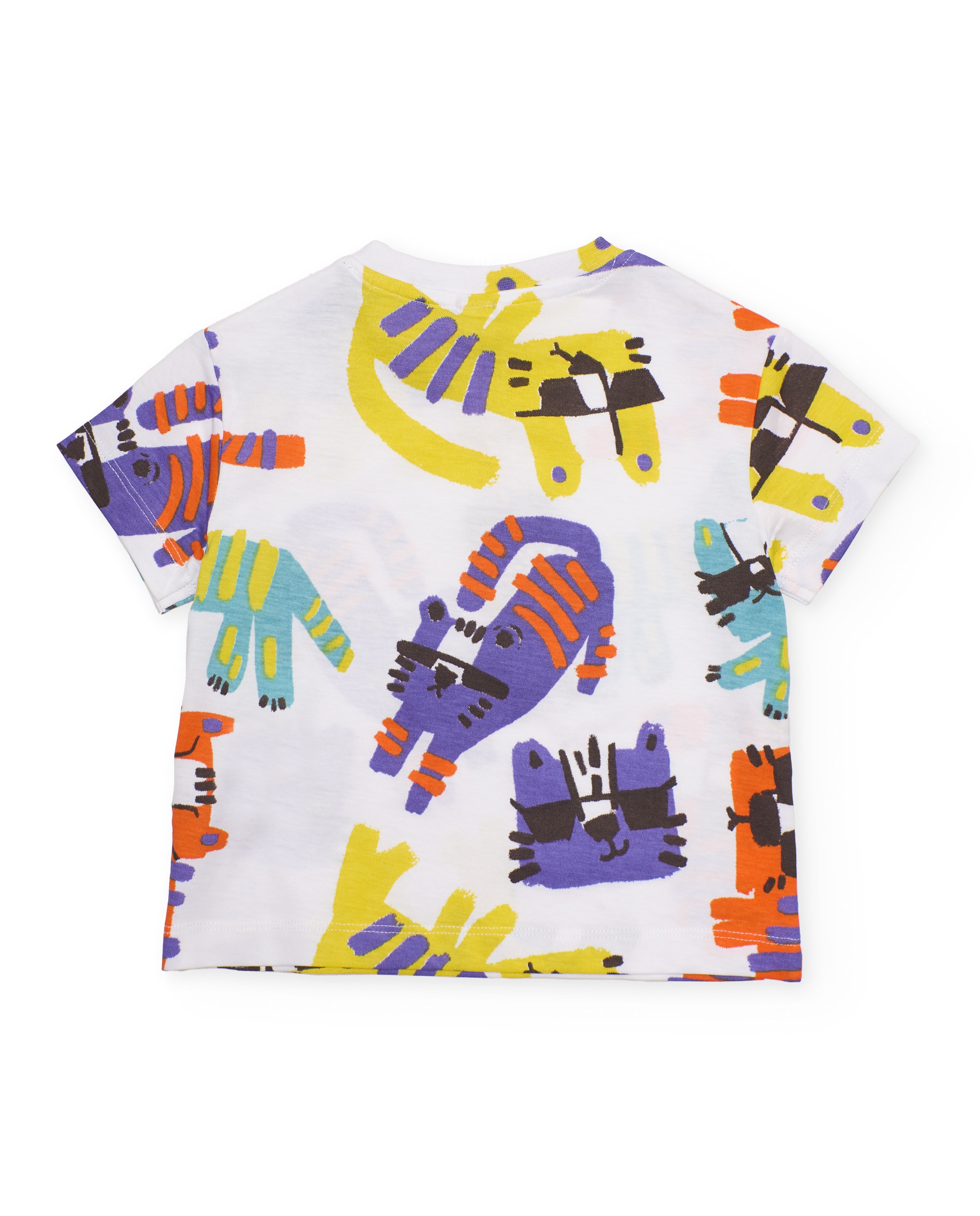 T-shirt Infantil de Malha e Design de Animais Tuc tuc Branco-2