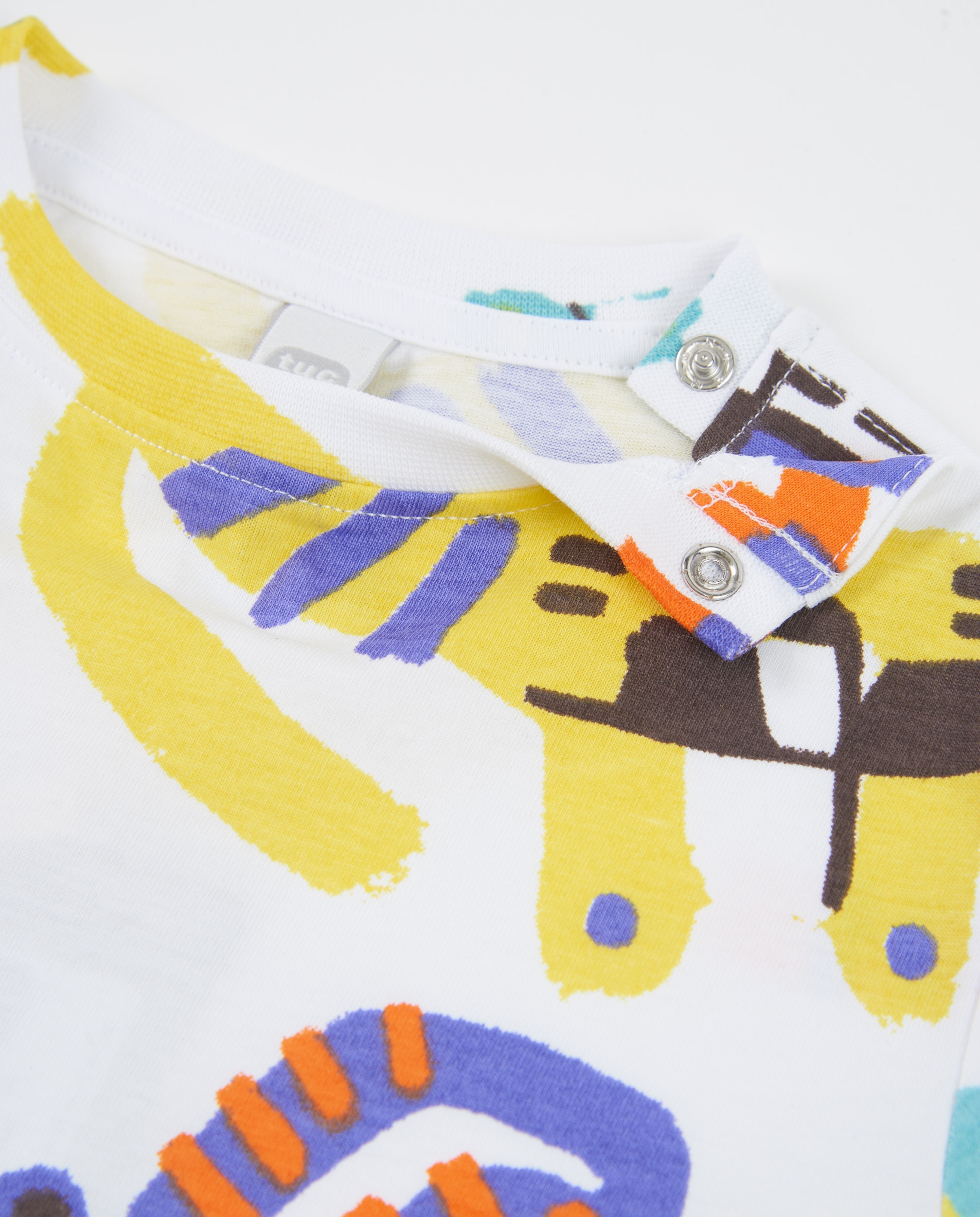 T-shirt Infantil de Malha e Design de Animais Tuc tuc Branco-3