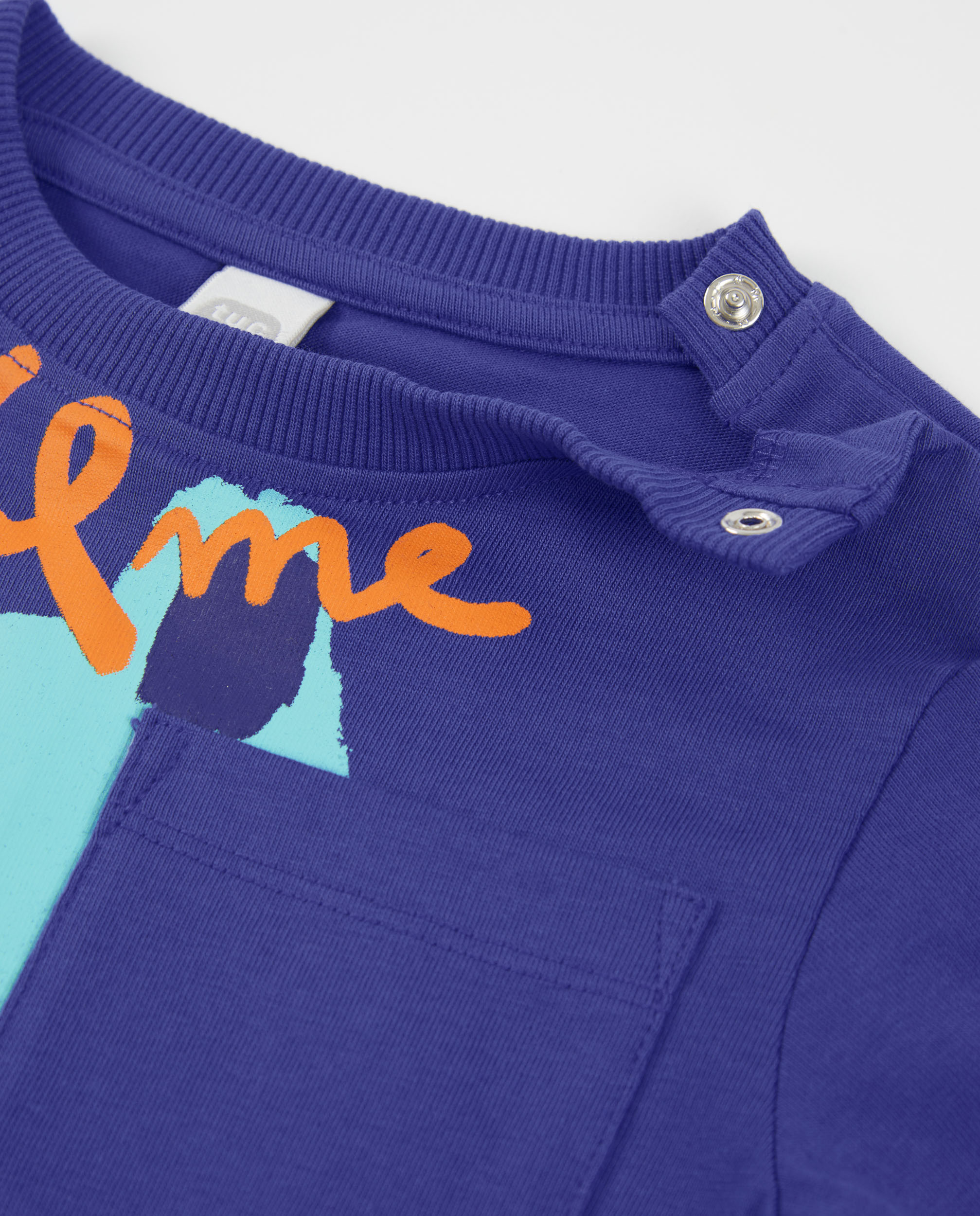 T-shirt Infantil de Malha com Grande Estampado Frontal Lilás-3